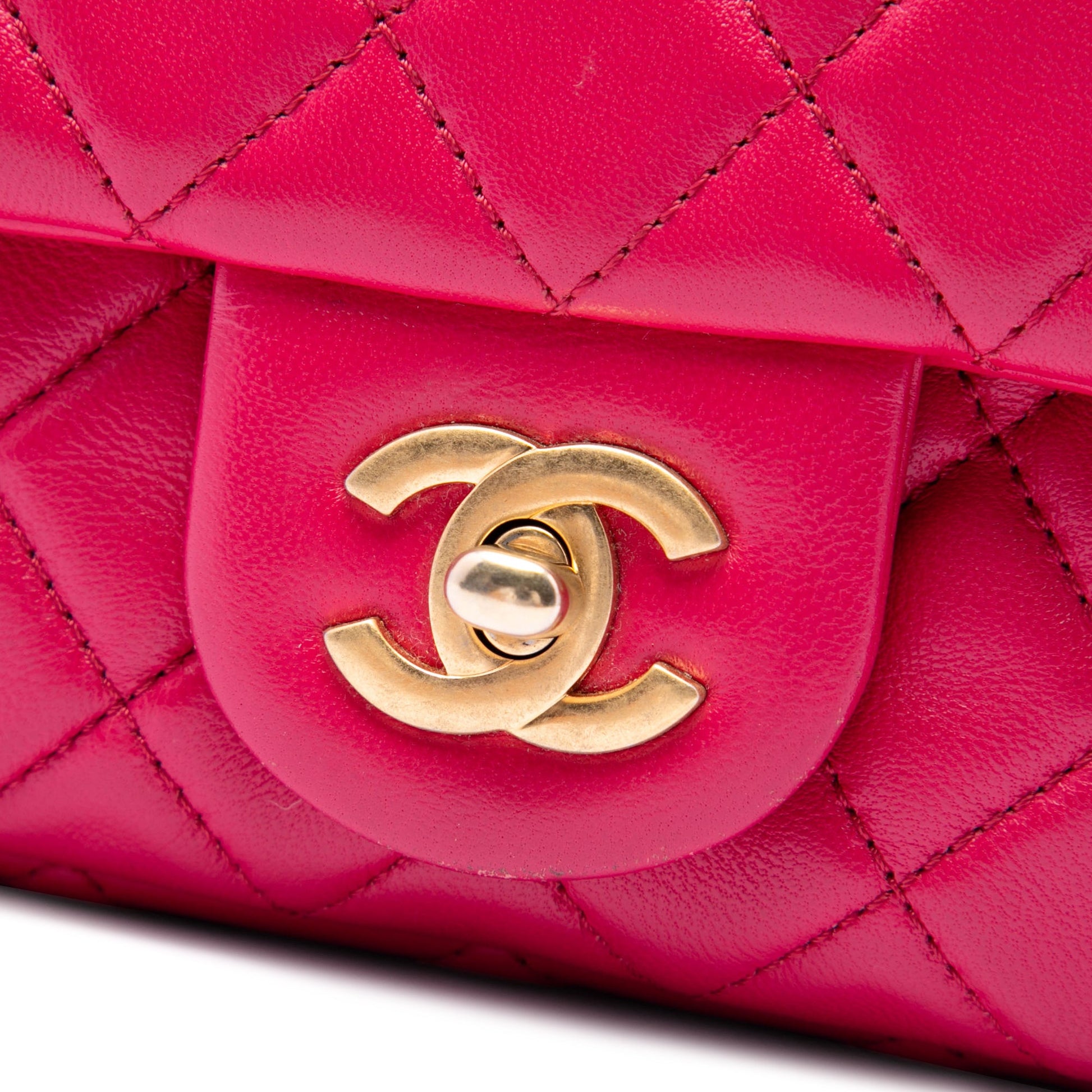 Chanel Mini Rectangular Classic Lambskin Pearl Crush Single Flap