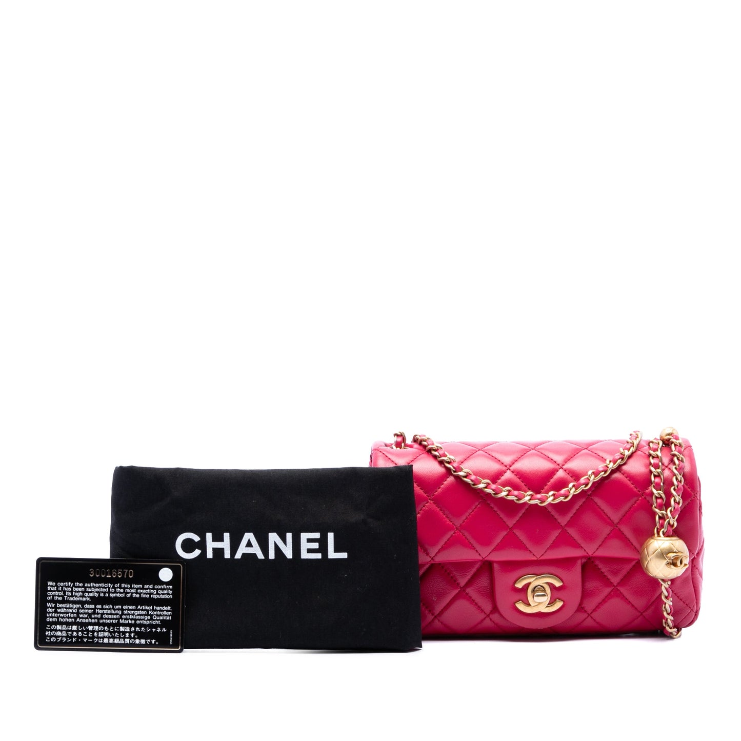 Chanel Mini Rectangular Classic Lambskin Pearl Crush Single Flap