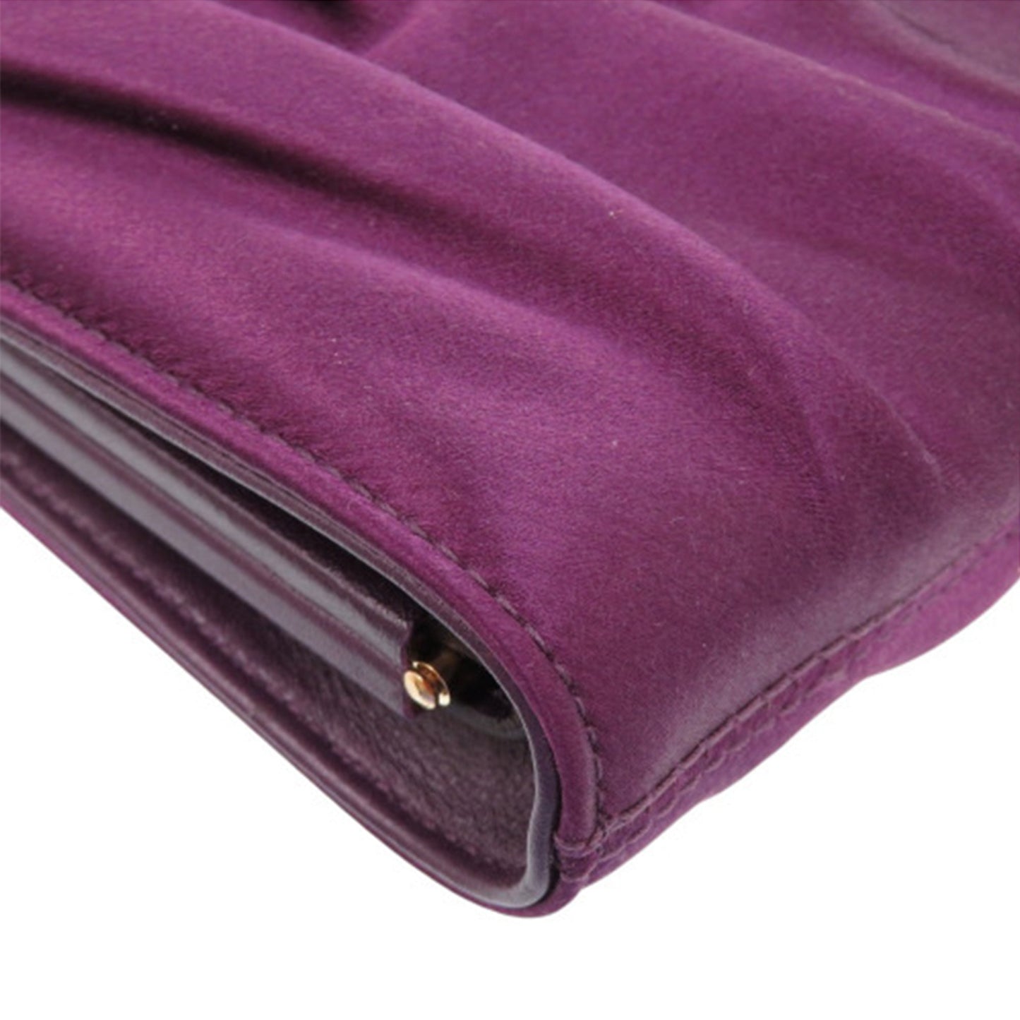 Ferragamo Satin Gancini Clutch with Chain