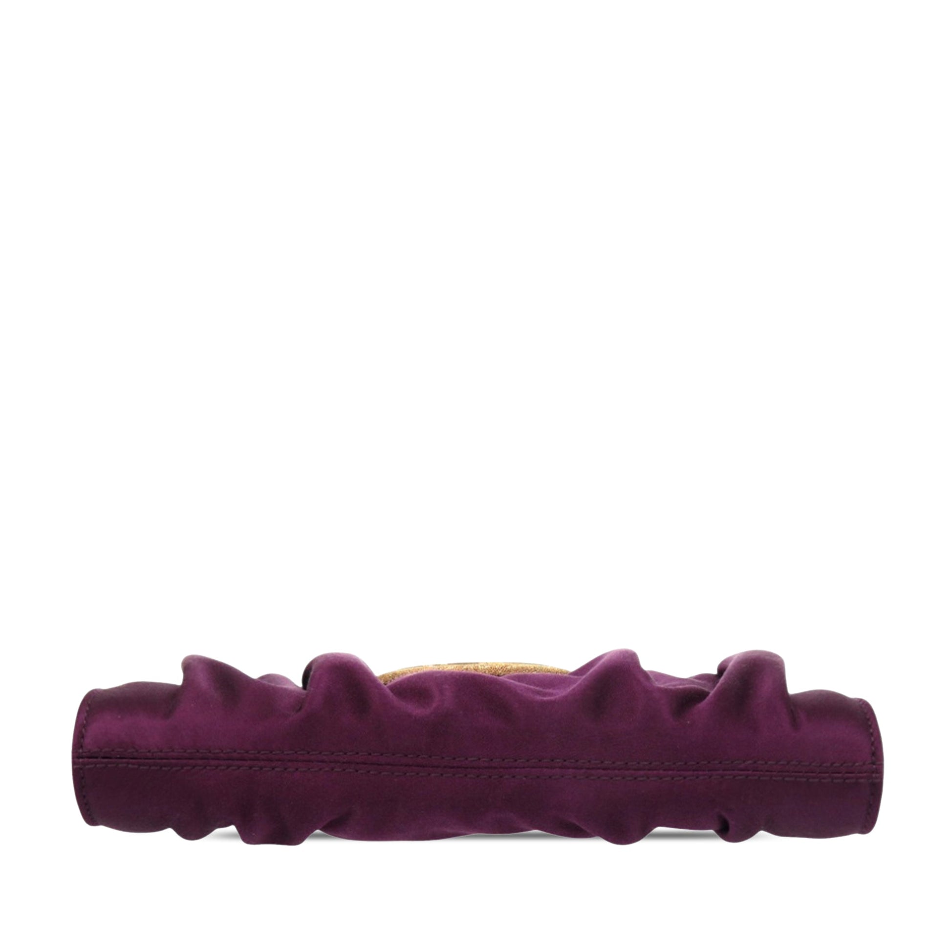 Ferragamo Satin Gancini Clutch with Chain