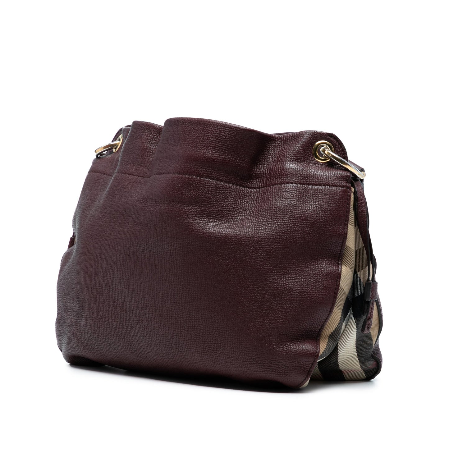 Burberry Small Grainy Calfskin and House Check Canvas Bingley Crossbody