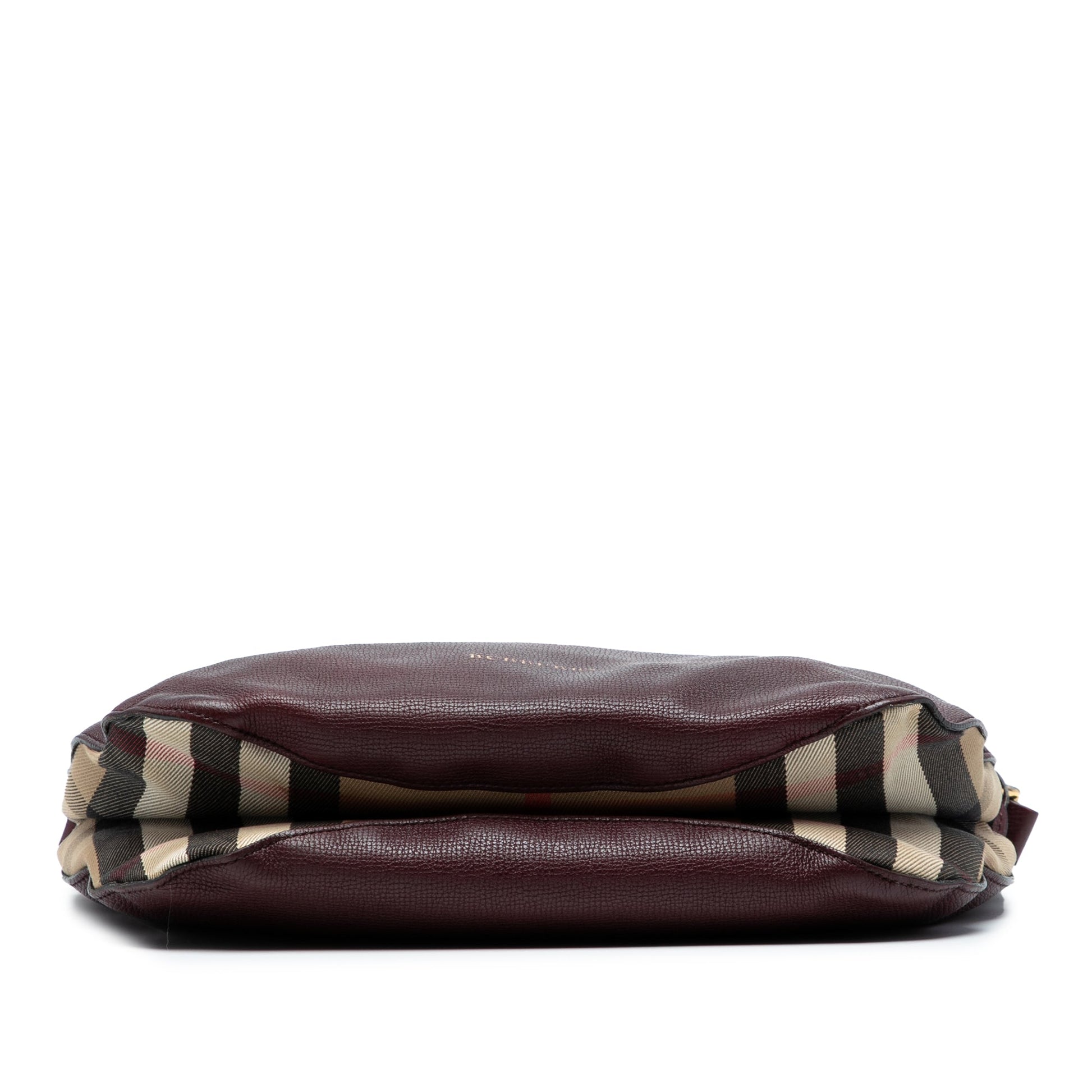 Burberry Small Grainy Calfskin and House Check Canvas Bingley Crossbody