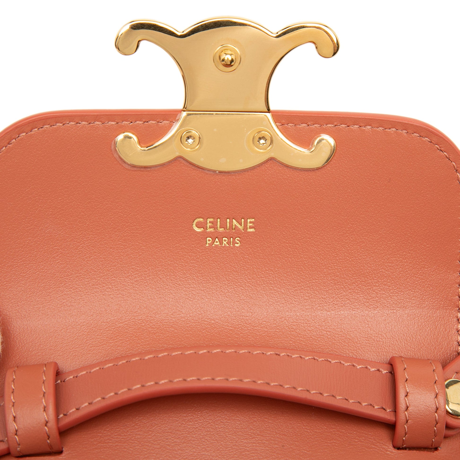 Celine Mini Shiny Calfskin Triomphe Crossbody