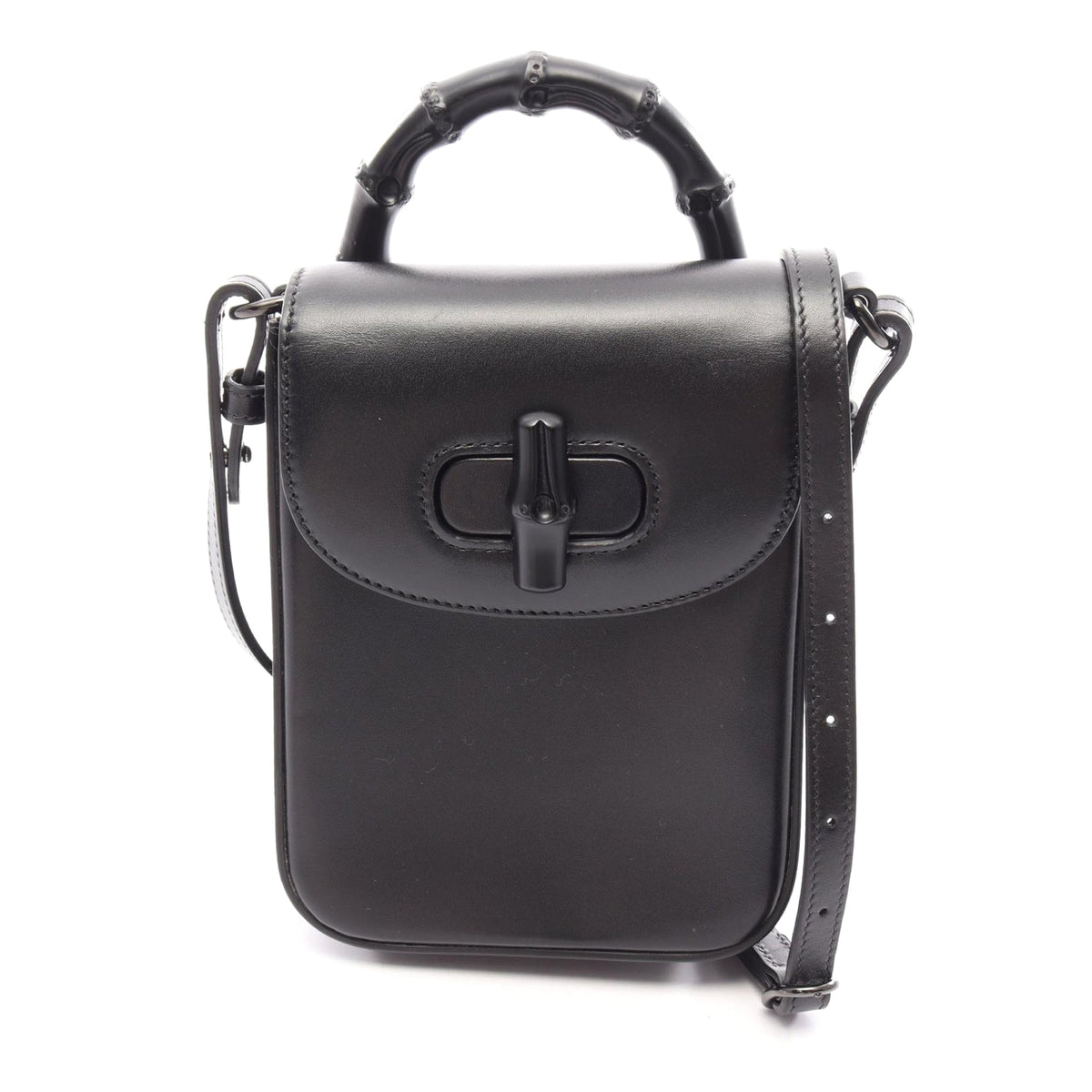 Gucci Mini Calfskin Bamboo Top Handle Bag