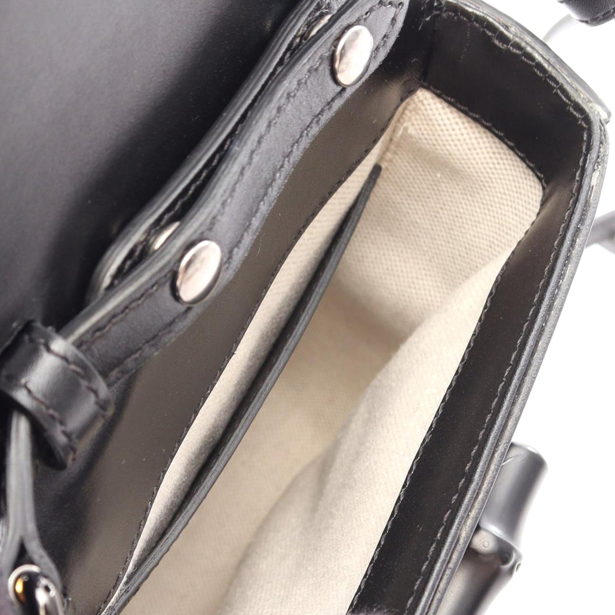 Gucci Mini Calfskin Bamboo Top Handle Bag