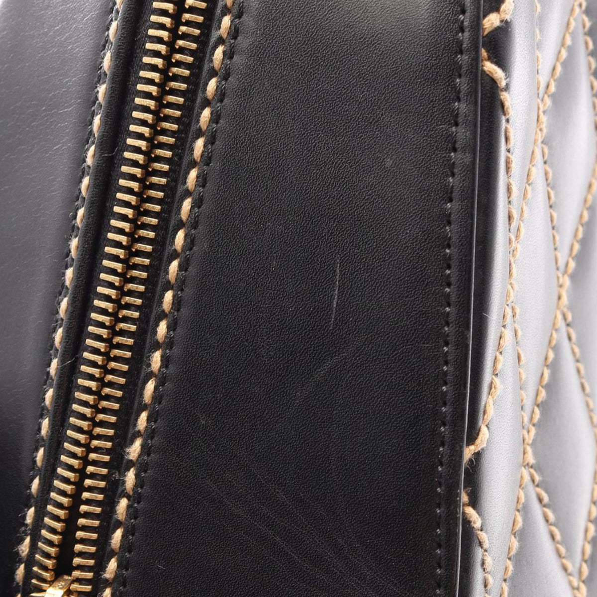 Chanel CC Lambskin Wild Stitch Handbag — Black