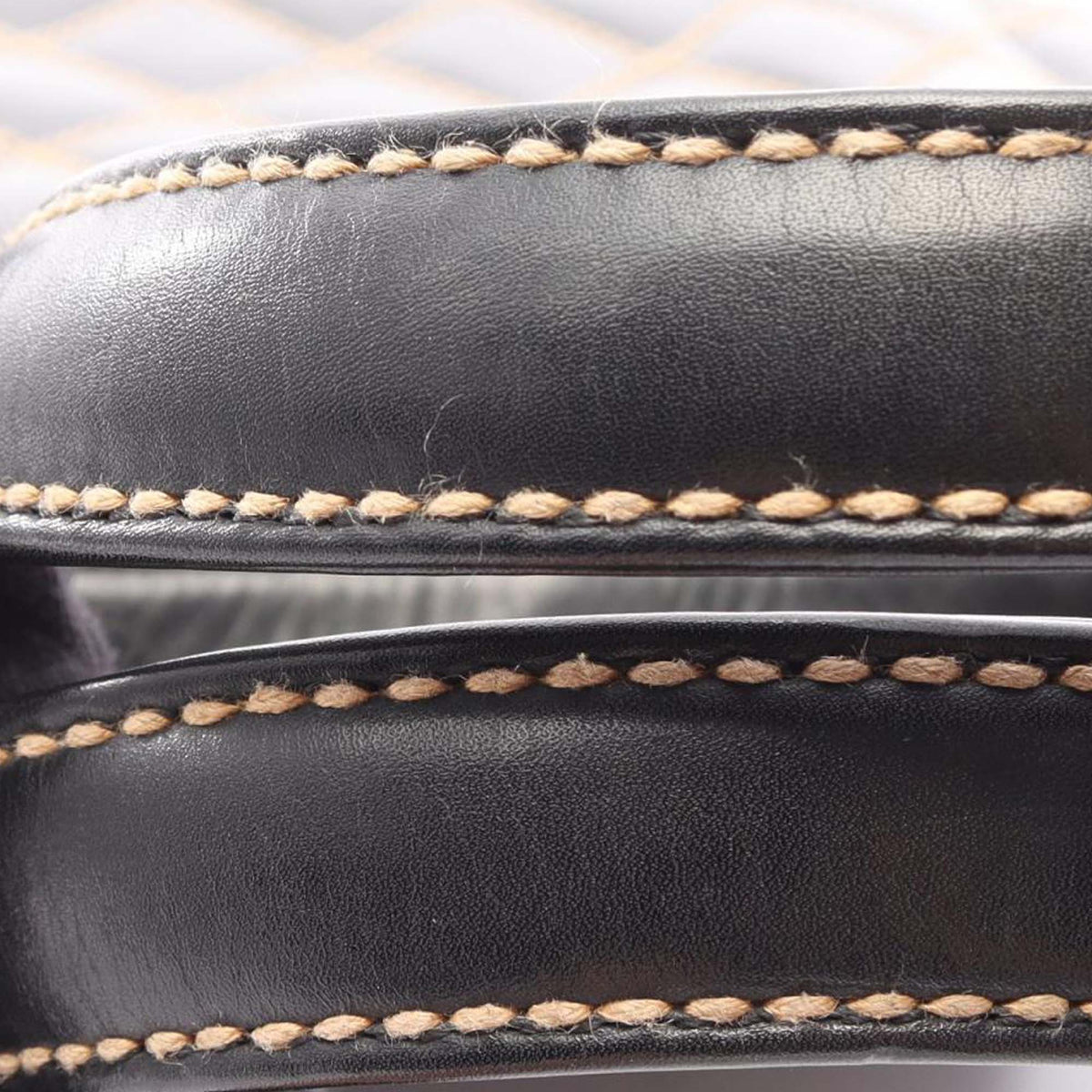 Chanel CC Lambskin Wild Stitch Handbag — Black