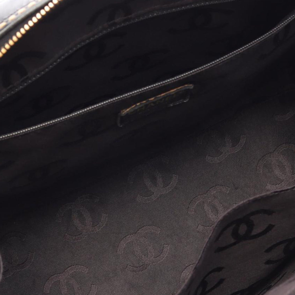 Chanel CC Lambskin Wild Stitch Handbag — Black