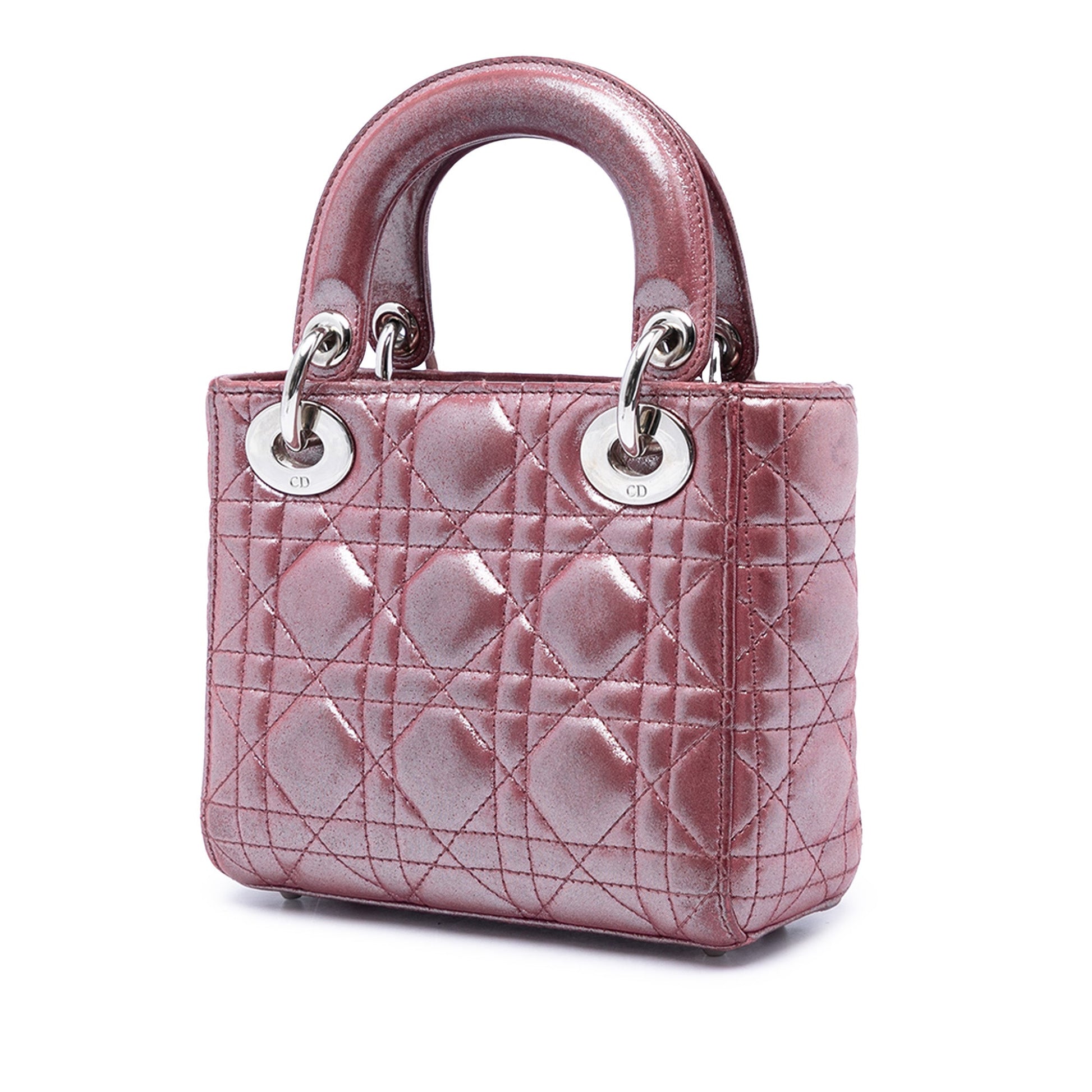 Dior Mini Iridescent Lambskin Cannage Lady Dior