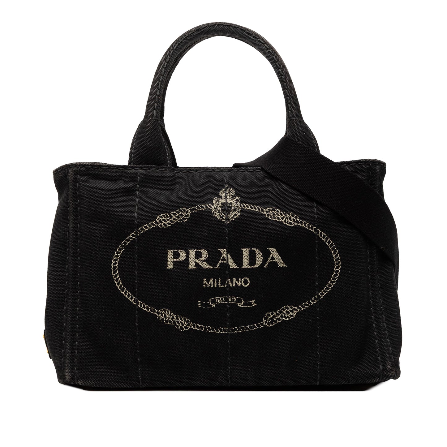 Prada Small Canvas Canapa Logo Satchel