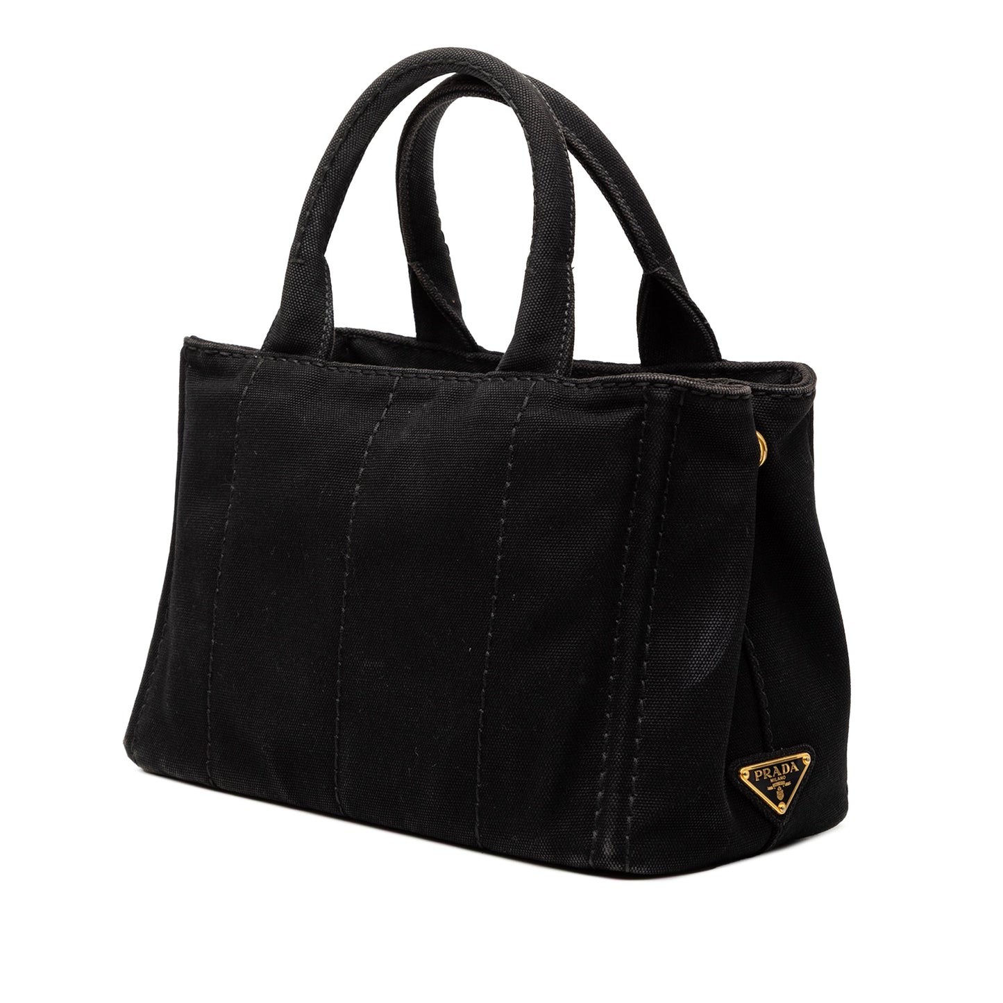 Prada Small Canvas Canapa Logo Satchel