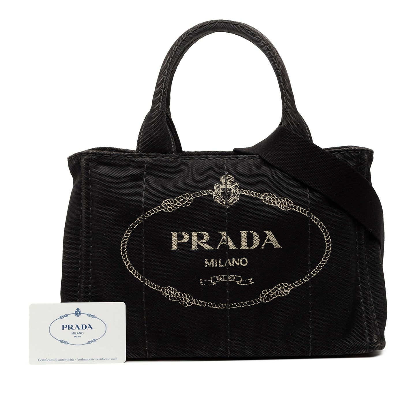 Prada Small Canvas Canapa Logo Satchel
