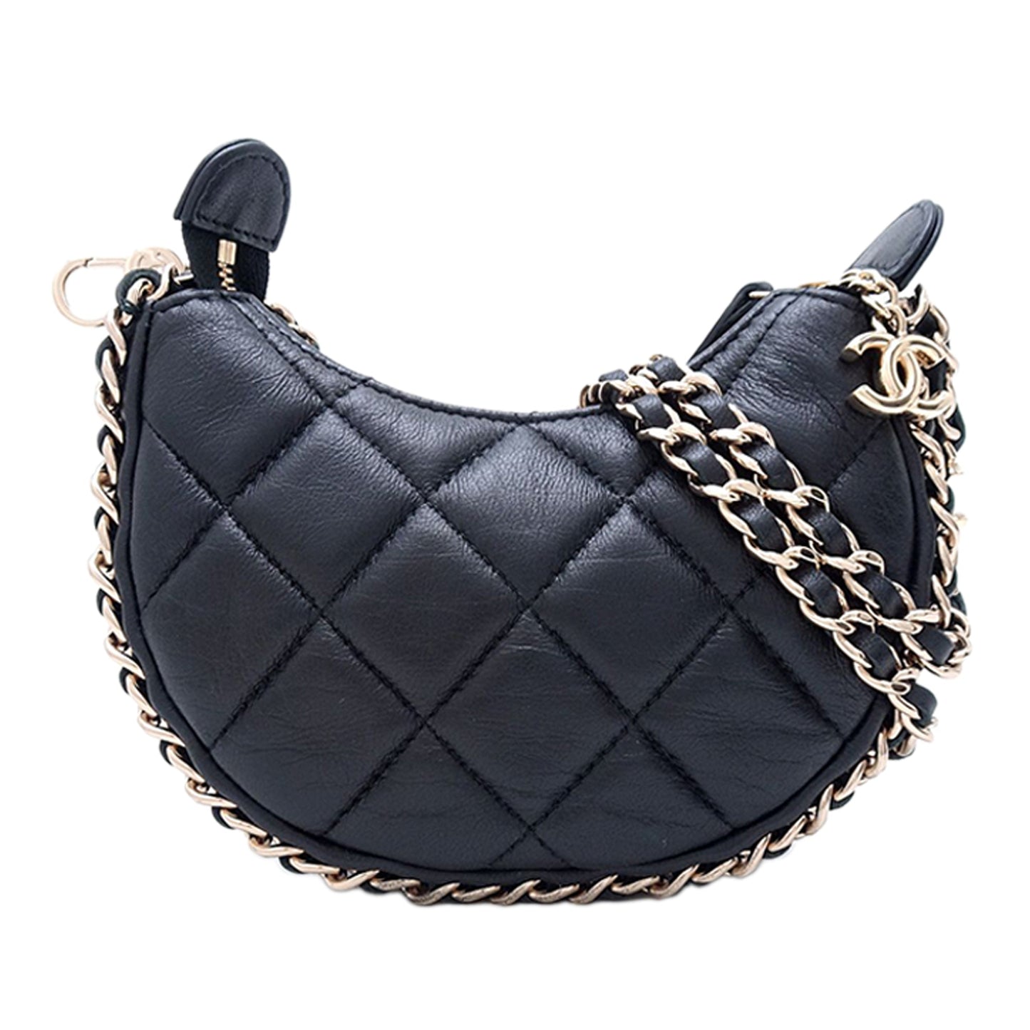 Chanel Mini Quilted Lambskin Chain Around Hook Hobo