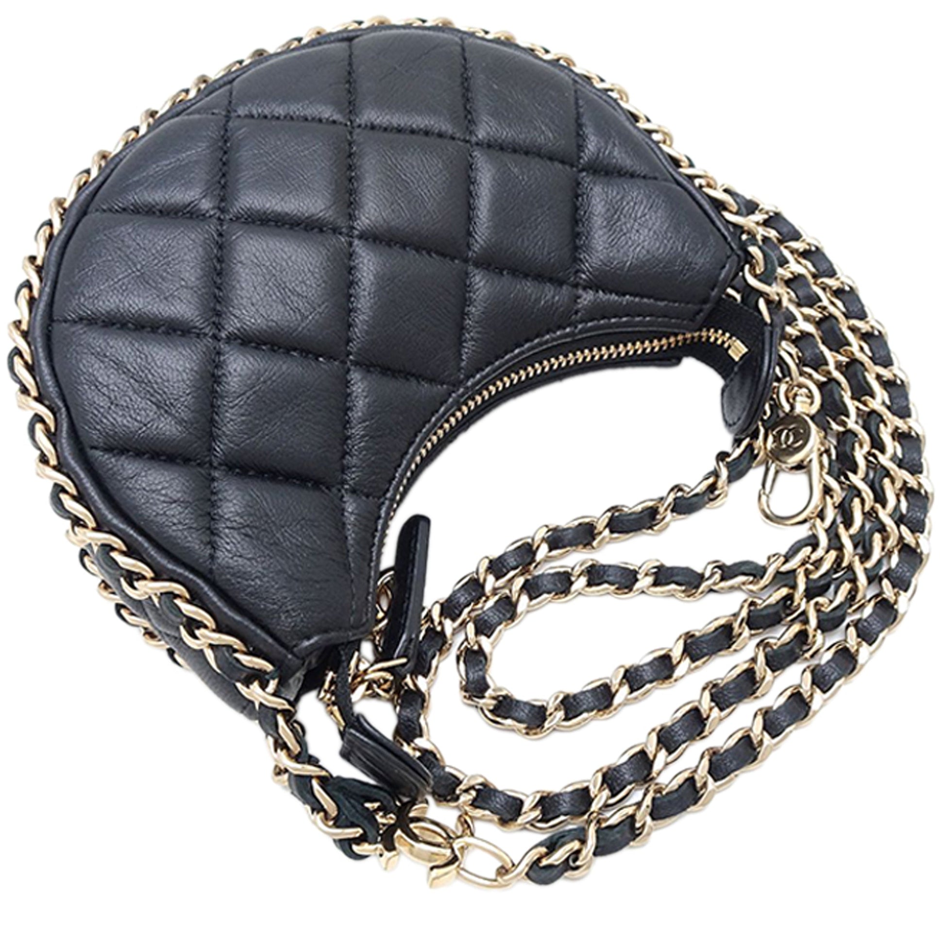 Chanel Mini Quilted Lambskin Chain Around Hook Hobo