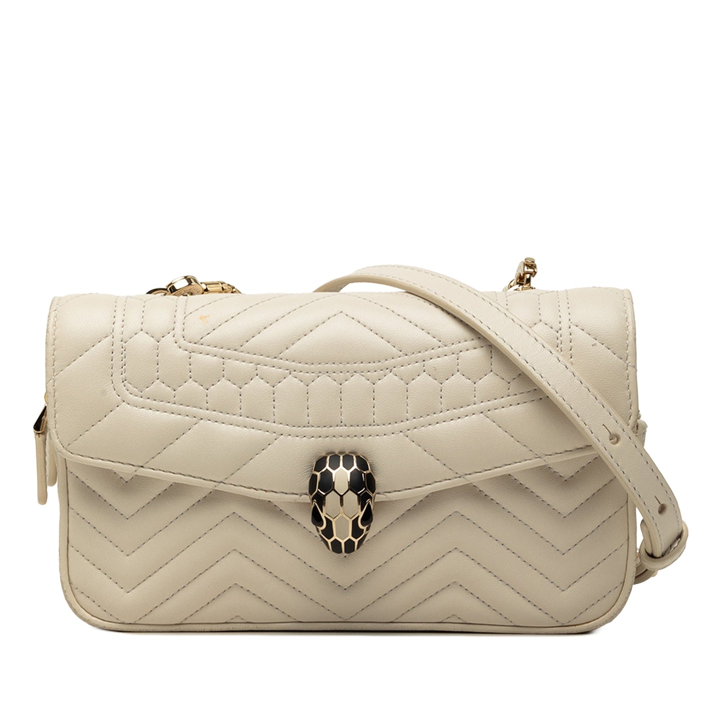 Bvlgari Quilted Calfskin Serpenti Forever Convertible Belt Bag