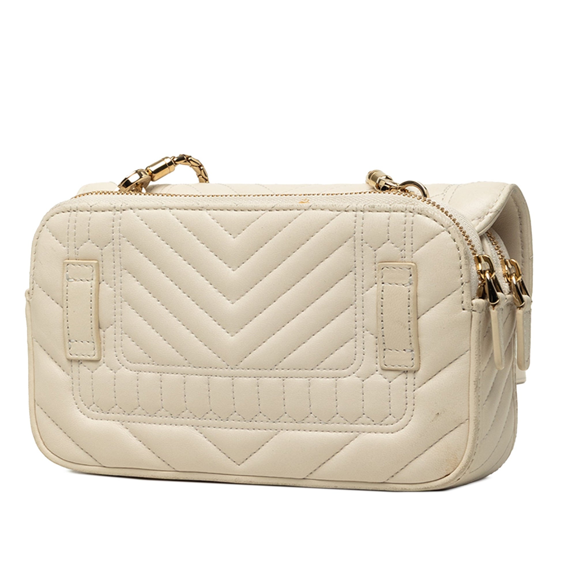 Bvlgari Quilted Calfskin Serpenti Forever Convertible Belt Bag