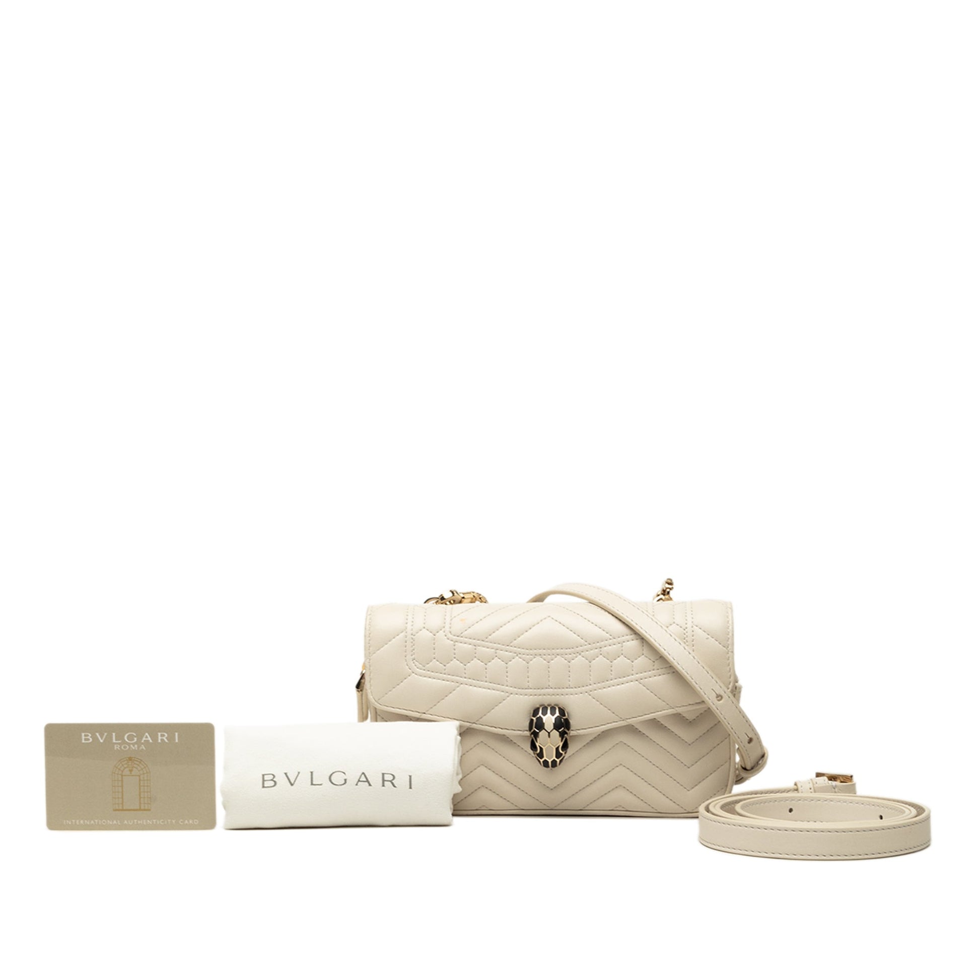 Bvlgari Quilted Calfskin Serpenti Forever Convertible Belt Bag