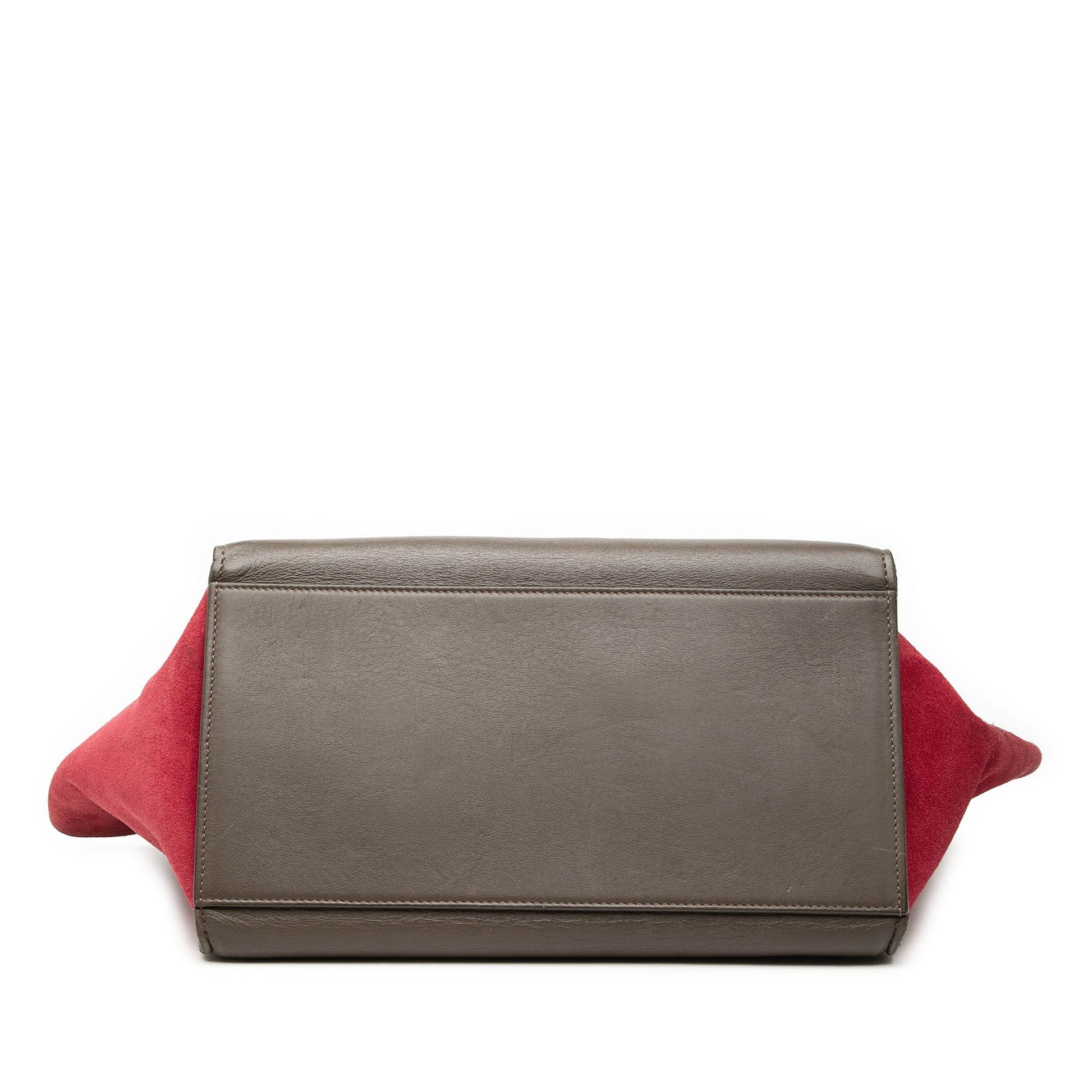 Celine Small Tricolor Leather Trapeze Satchel