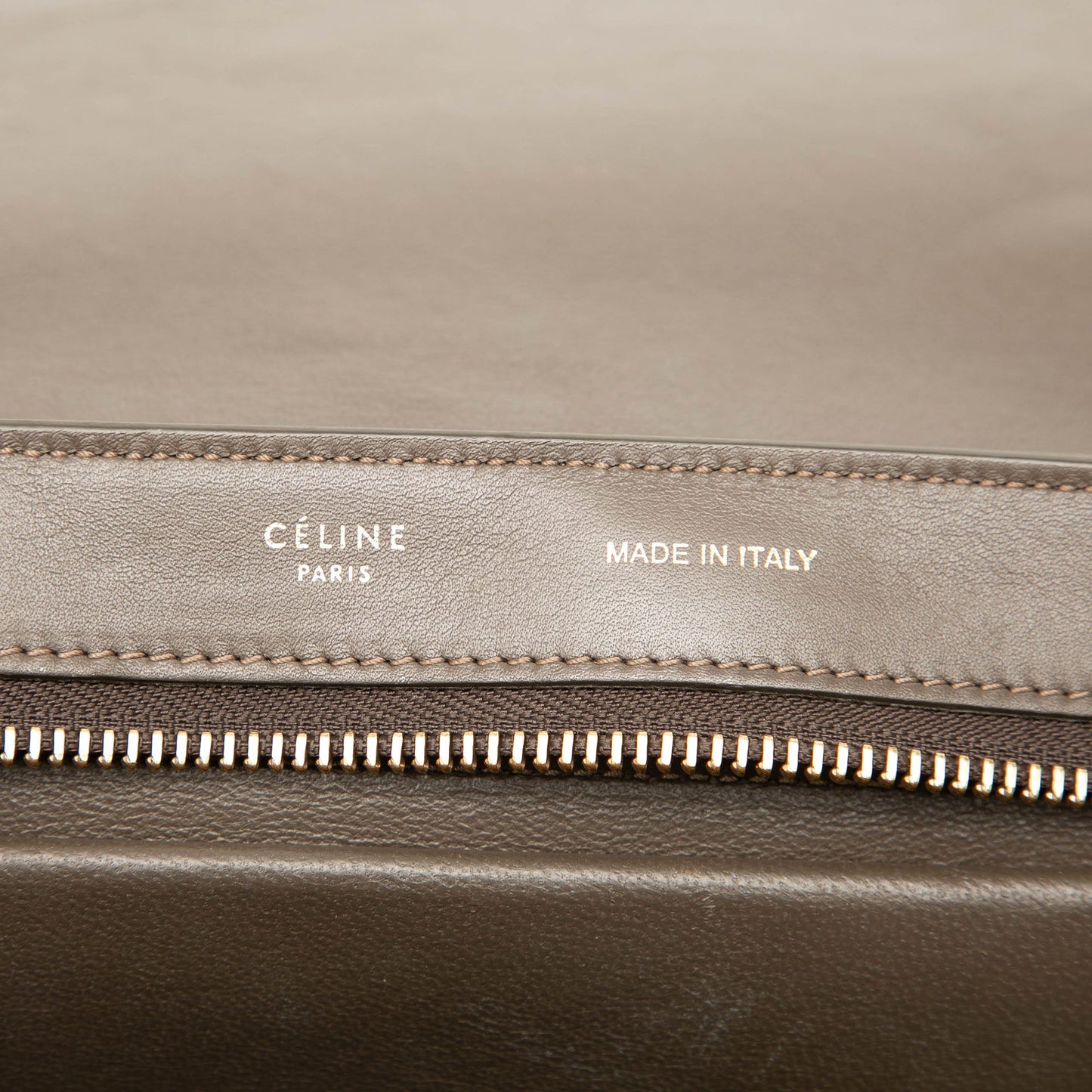 Celine Small Tricolor Leather Trapeze Satchel