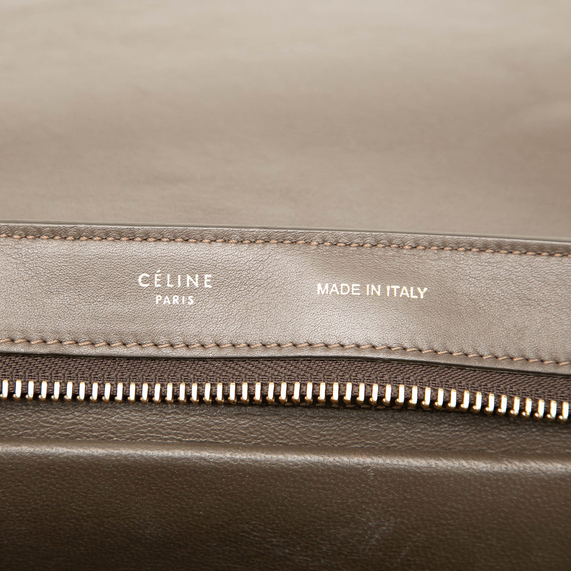 Celine Small Tricolor Leather Trapeze Satchel