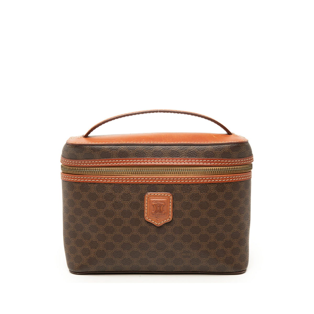 Celine Macadam Coated Canvas Vanity Bag