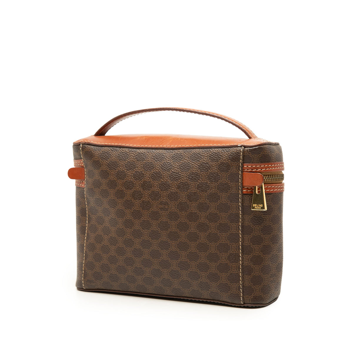 Celine Macadam Coated Canvas Vanity Bag
