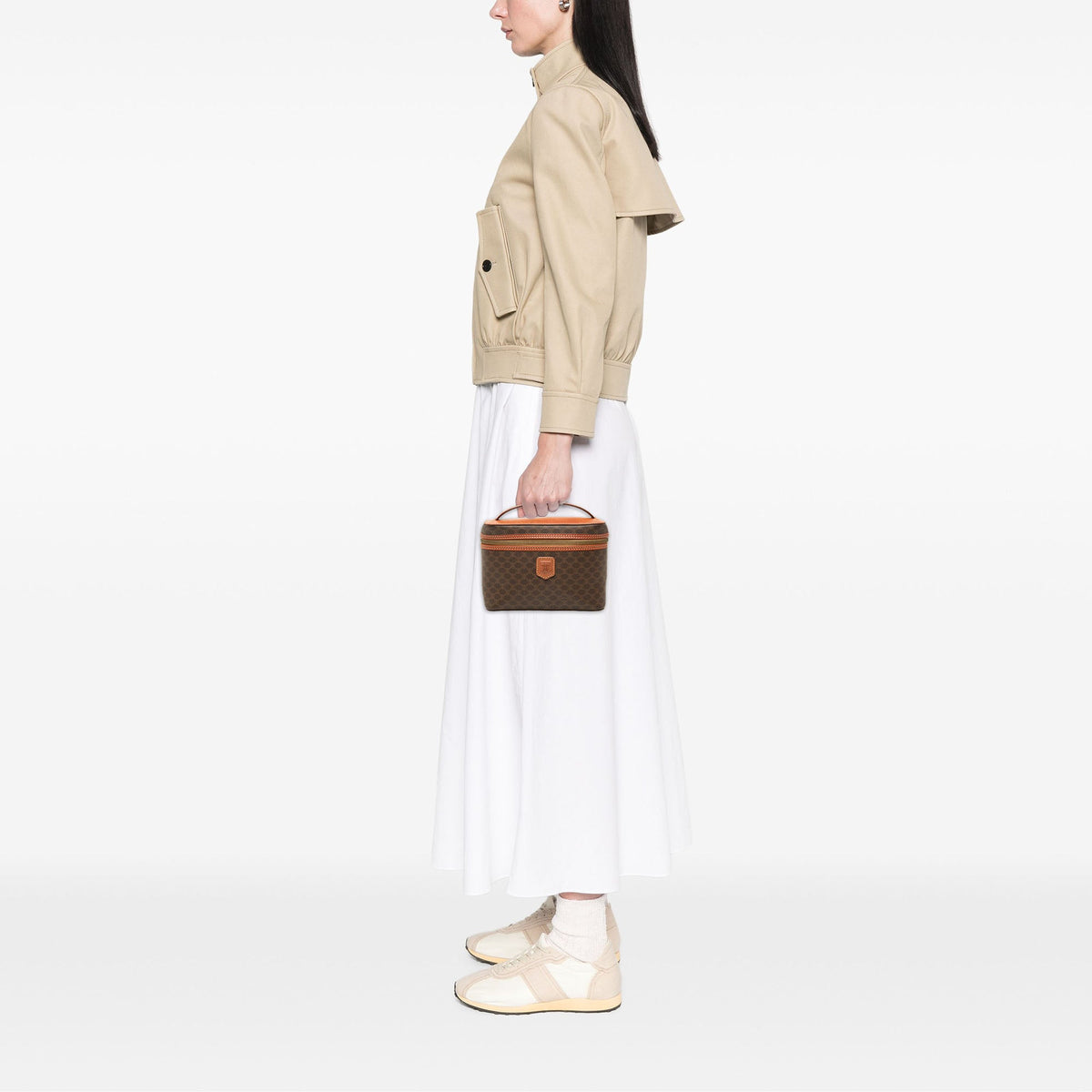 Celine Macadam Coated Canvas Vanity Bag