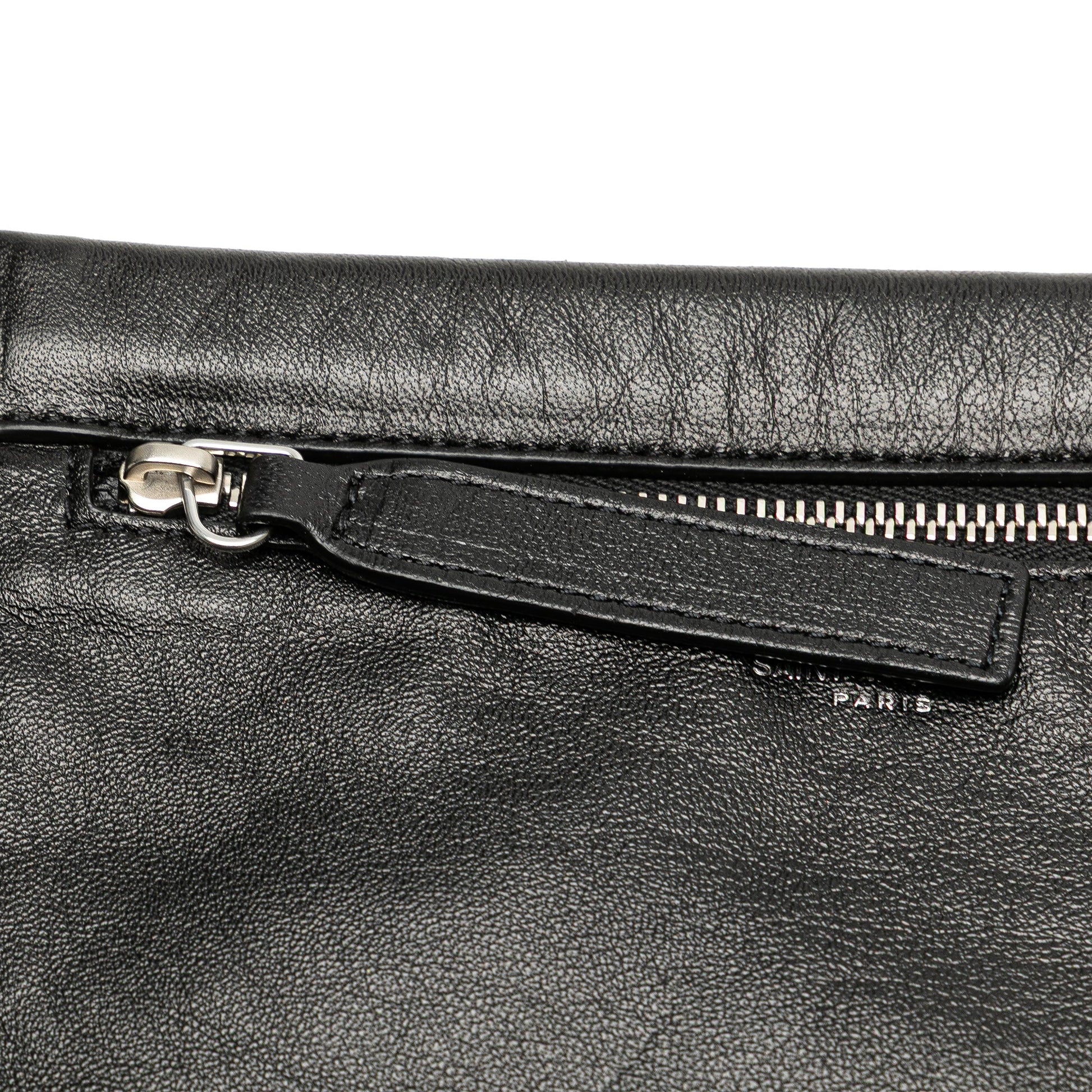 Saint Laurent Antiqued Lambskin Sid Flat Crossbody