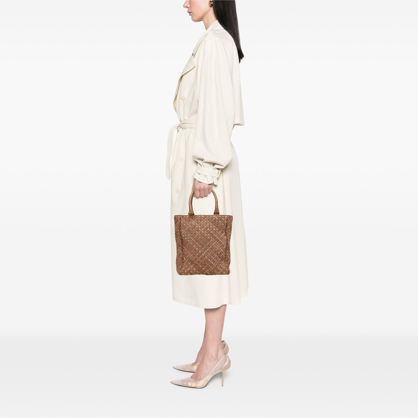 Bottega Veneta Calfskin Intrecciato Paglia Tote