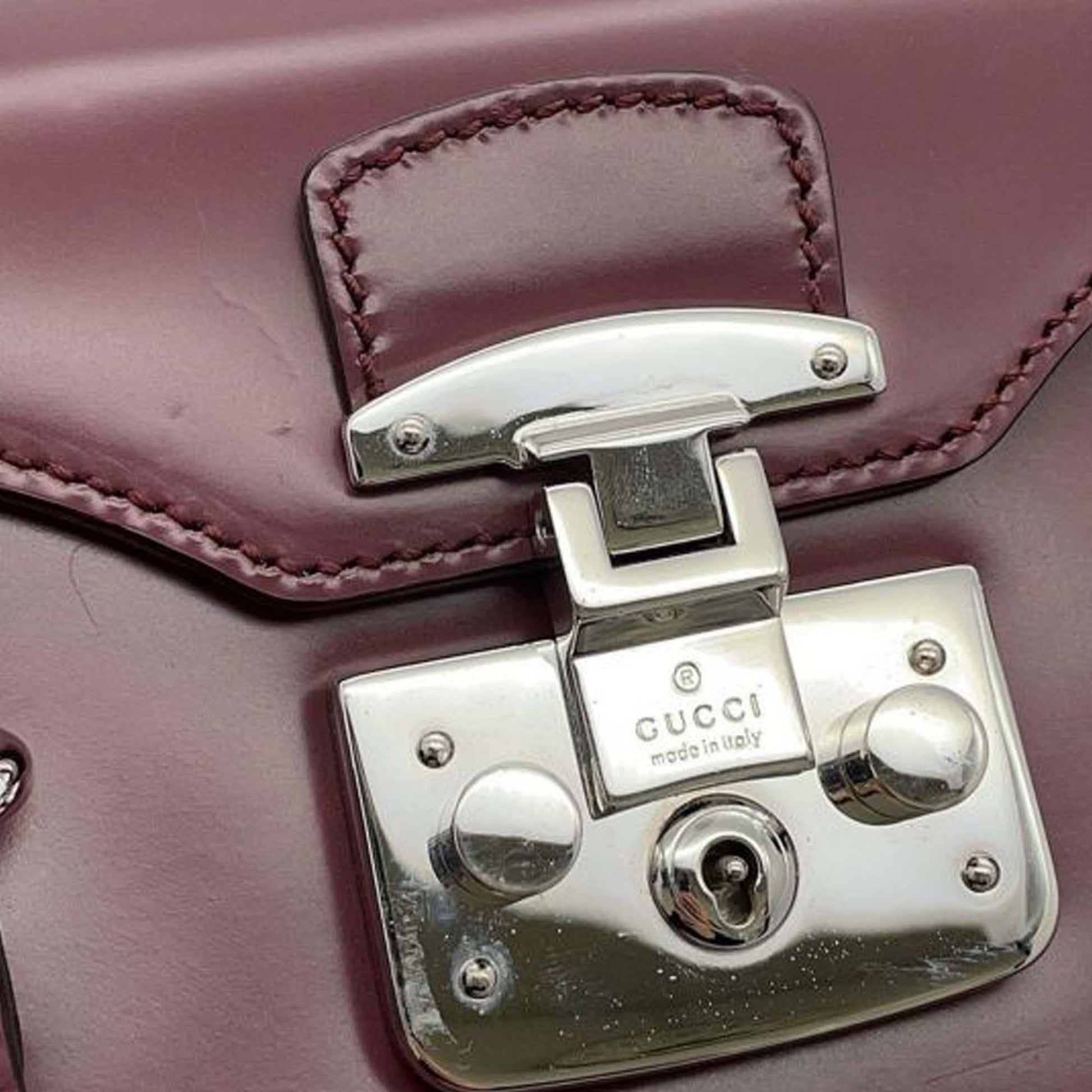 Gucci Smooth Calfskin Lady Lock Handbag