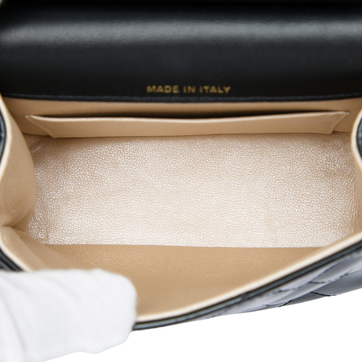 Chanel CC Quilted Patent Frame Flap Clutch with Chain — Black