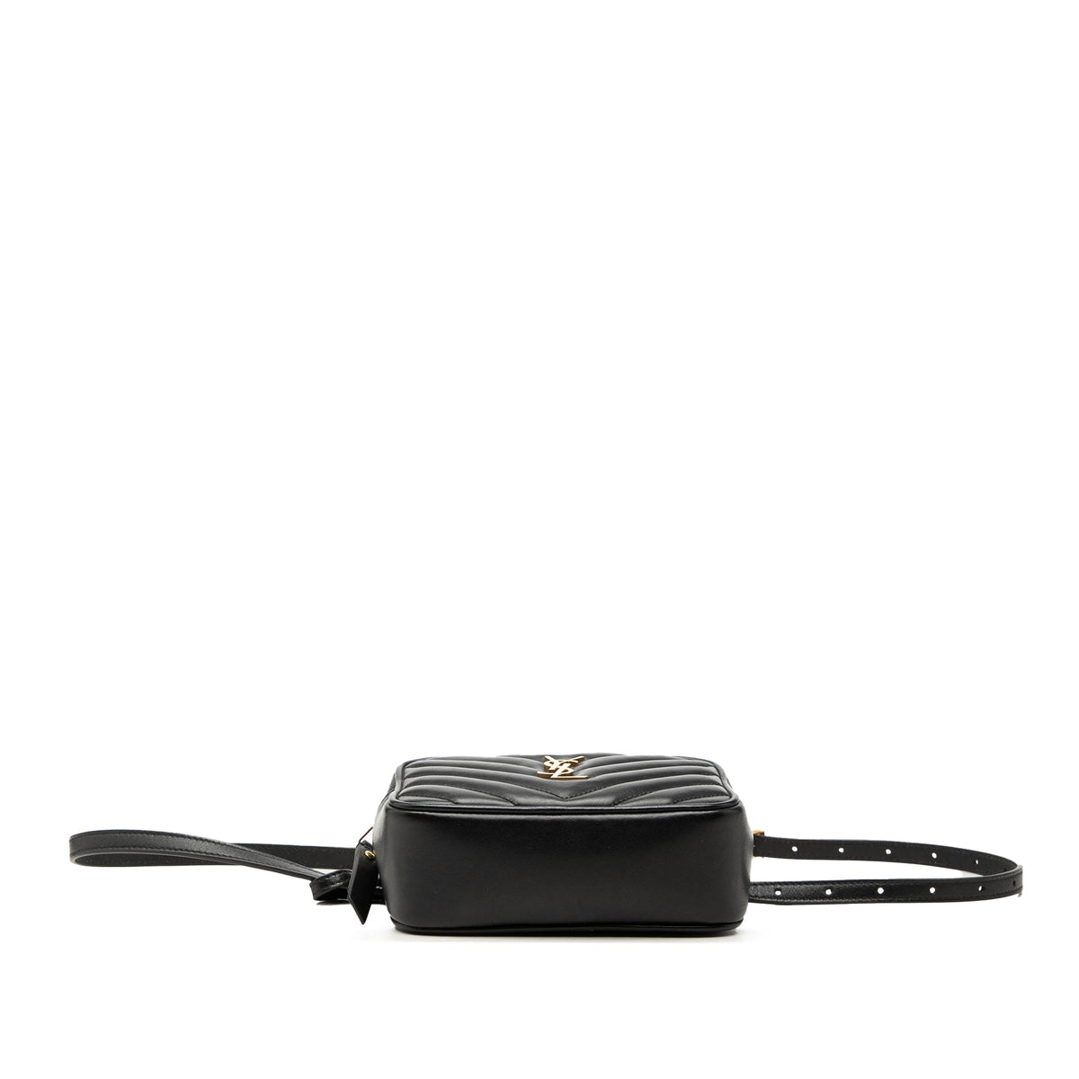 Saint Laurent Chevron Calfskin Monogram Tassel Lou Belt Bag