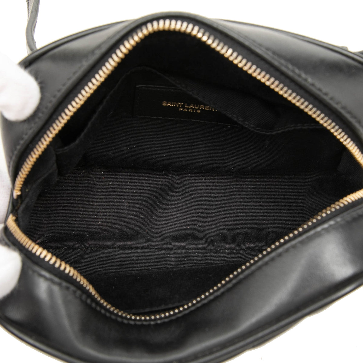 Saint Laurent Chevron Calfskin Monogram Tassel Lou Belt Bag