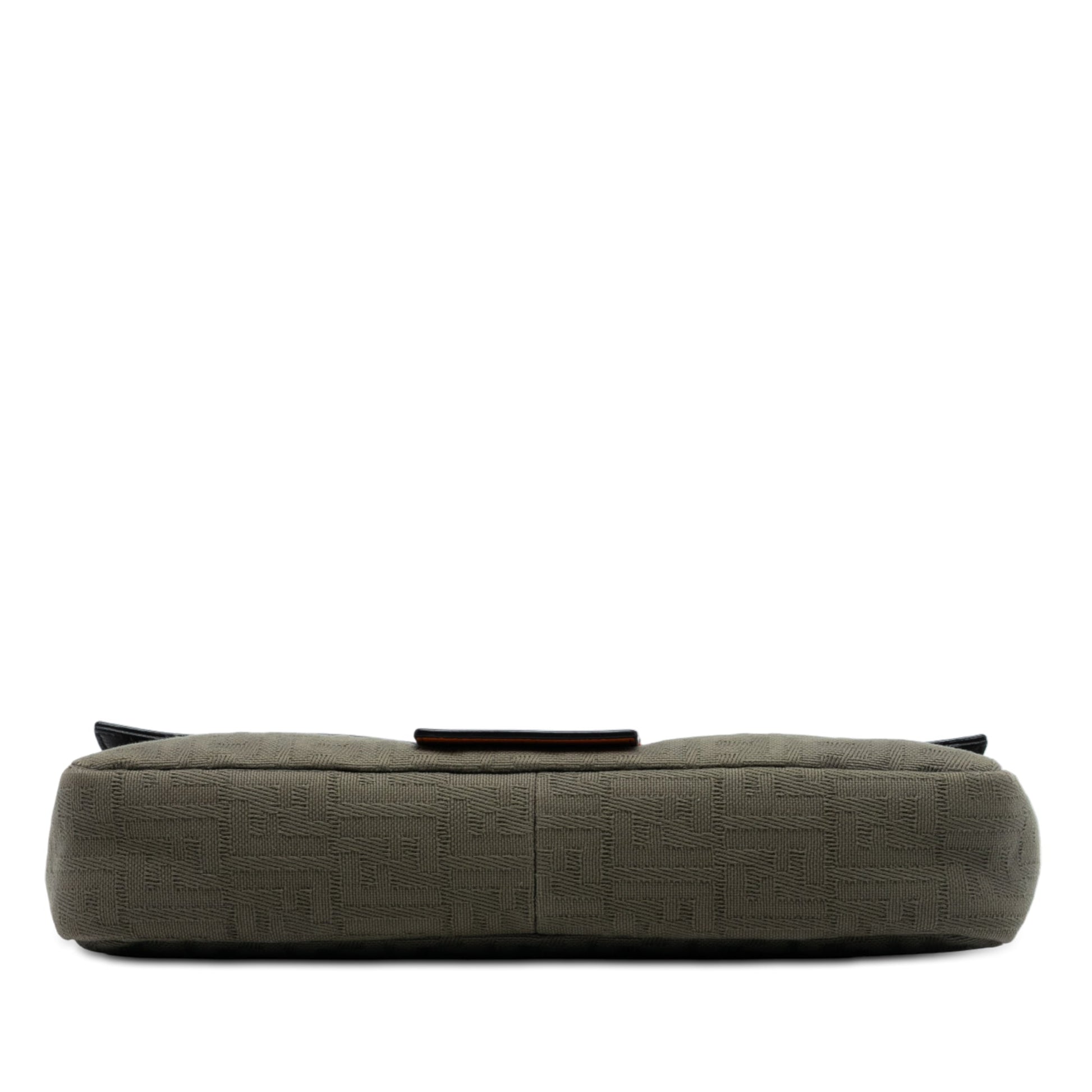 Fendi Large Zucca Canvas and Leather Convertible Belt Baguette