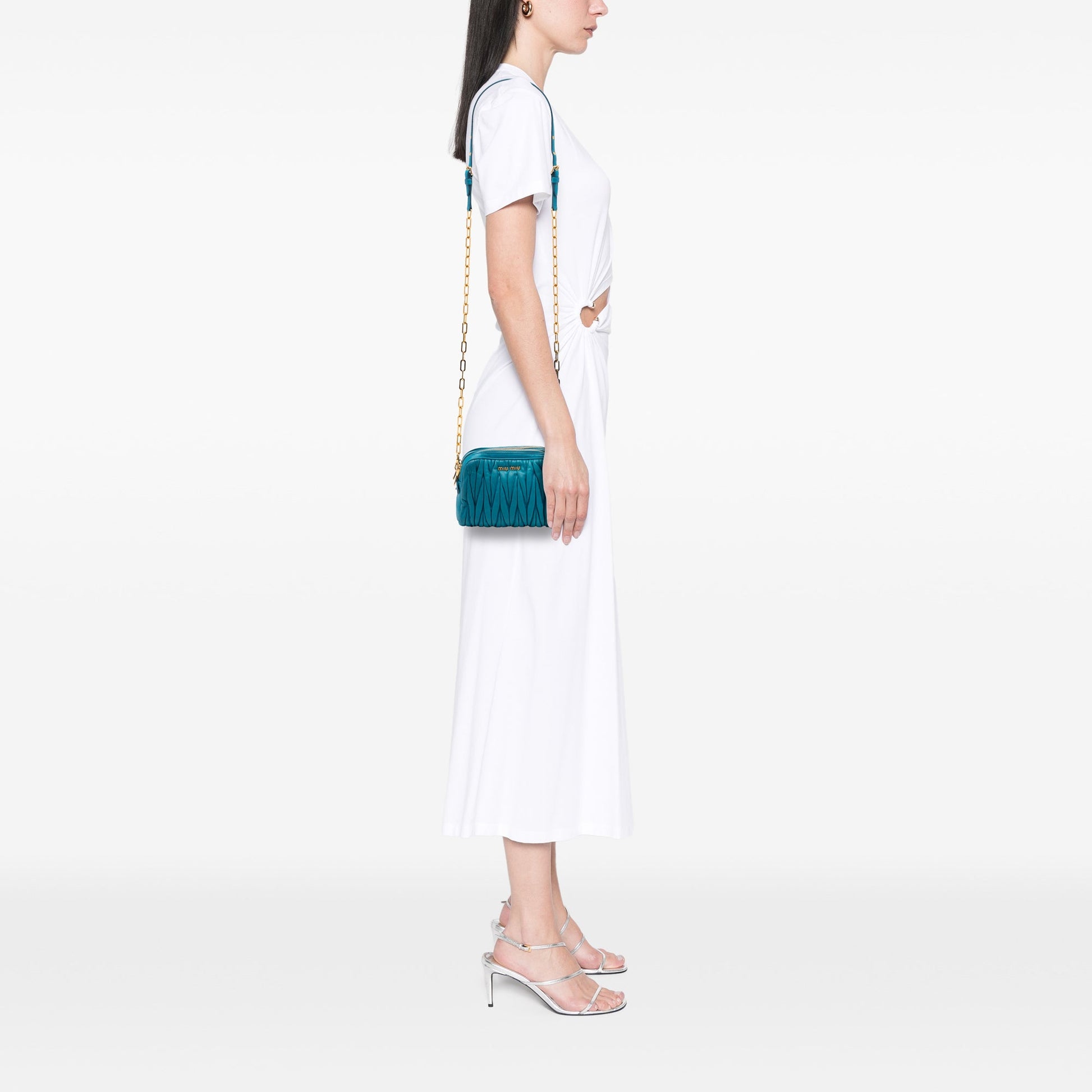 Miu Miu Quilted Leather Double Zip Camera Bag