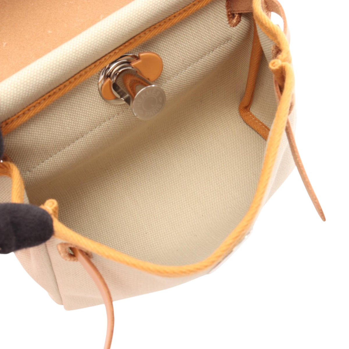 Hermès Military Toile and Vache Hunter Herbag Zip 20