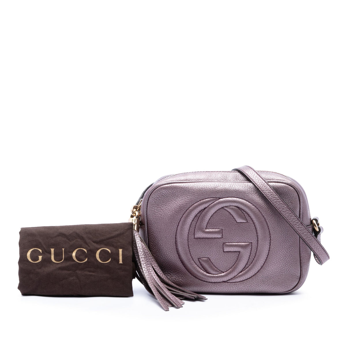 Gucci Metallic Leather Soho Disco Crossbody