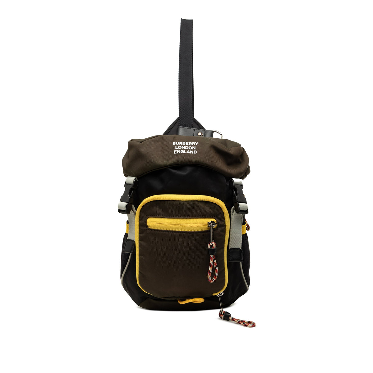 Burberry Tricolor Nylon Leo Sling Bag — Black