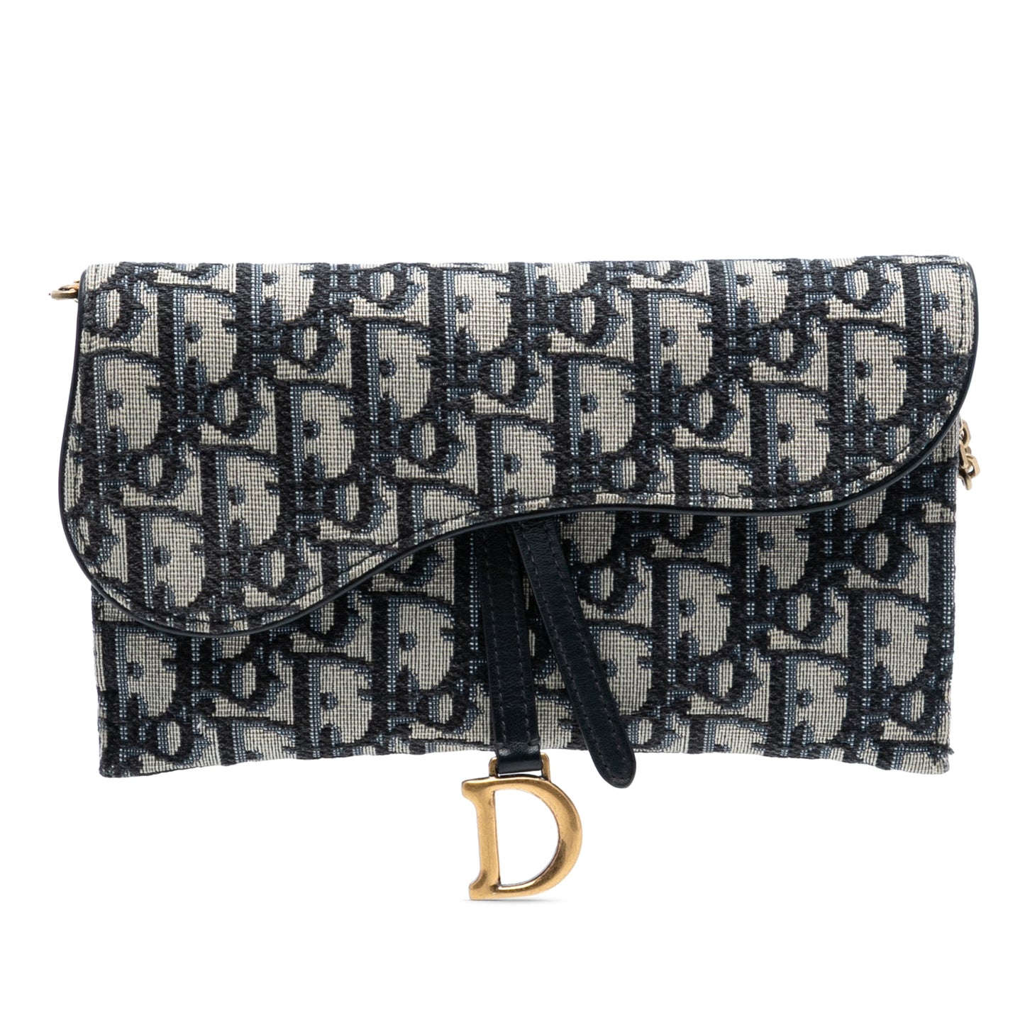 Dior Oblique Canvas Saddle Wallet On Chain