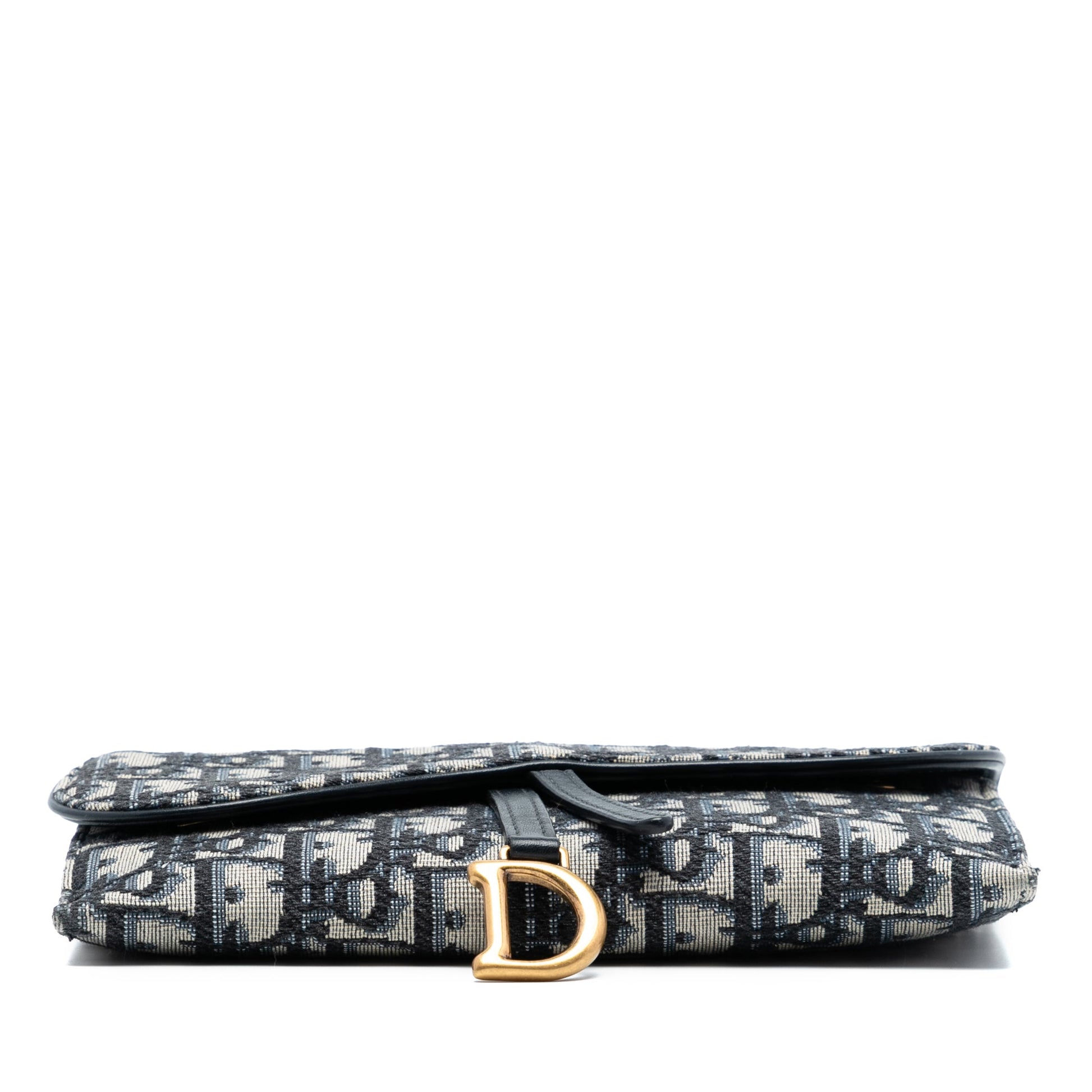 Dior Oblique Canvas Saddle Wallet On Chain