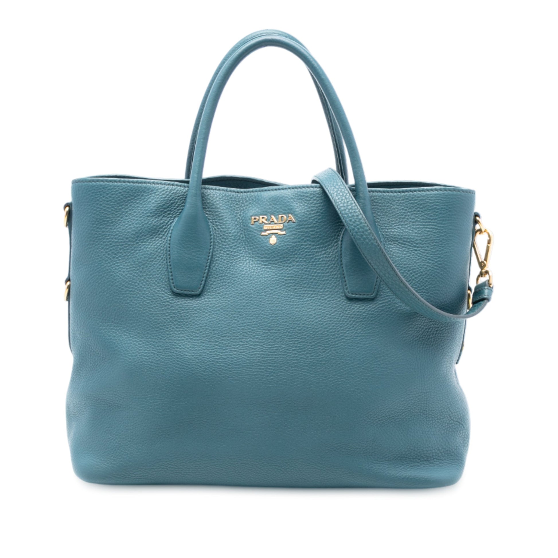 Prada Vitello Daino Open Convertible Tote