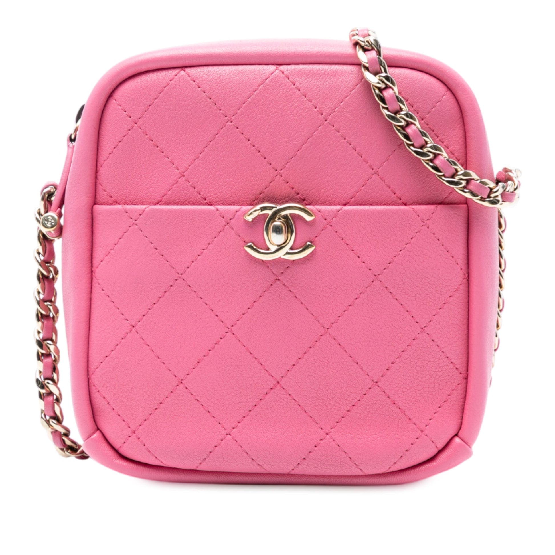 Chanel Stitched Goatskin Casual Trip North South Camera Case
