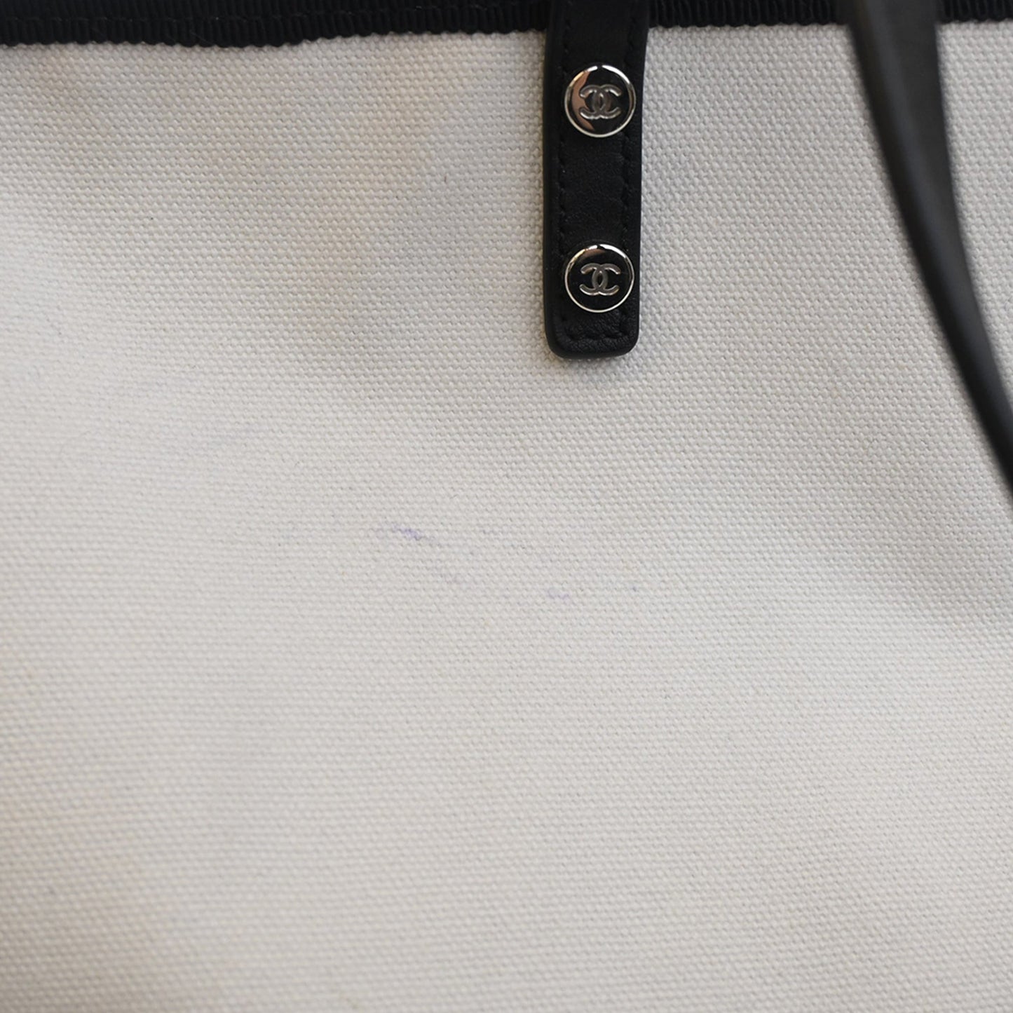 Chanel Bicolor Canvas Ladies First Shopping Tote