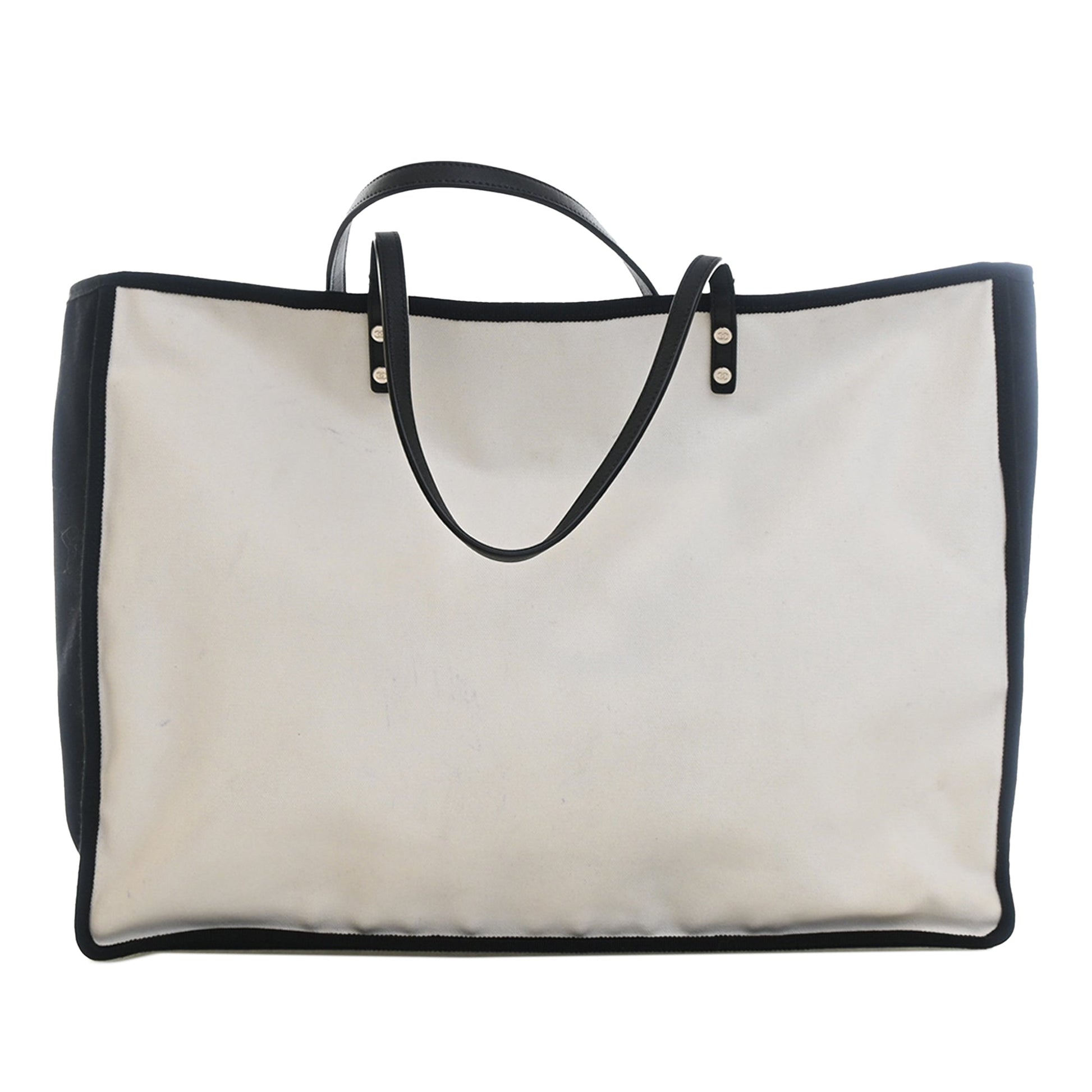 Chanel Bicolor Canvas Ladies First Shopping Tote