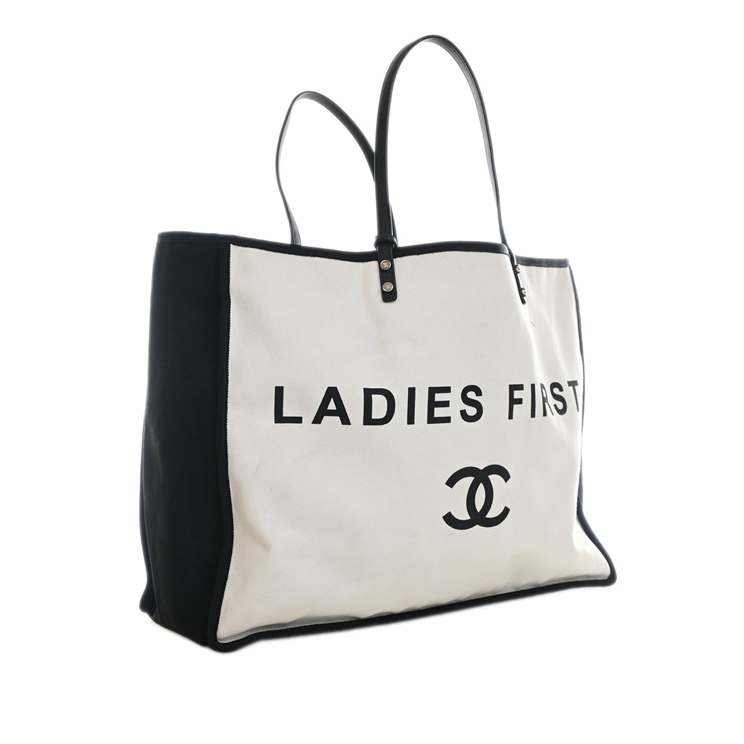 Chanel Bicolor Canvas Ladies First Shopping Tote