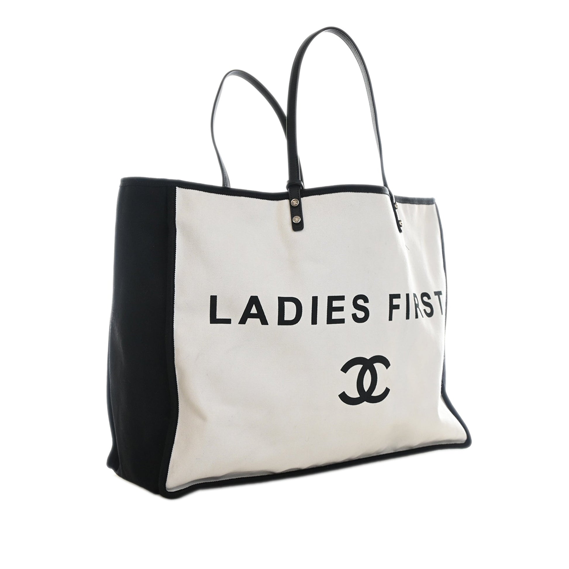 Chanel Bicolor Canvas Ladies First Shopping Tote
