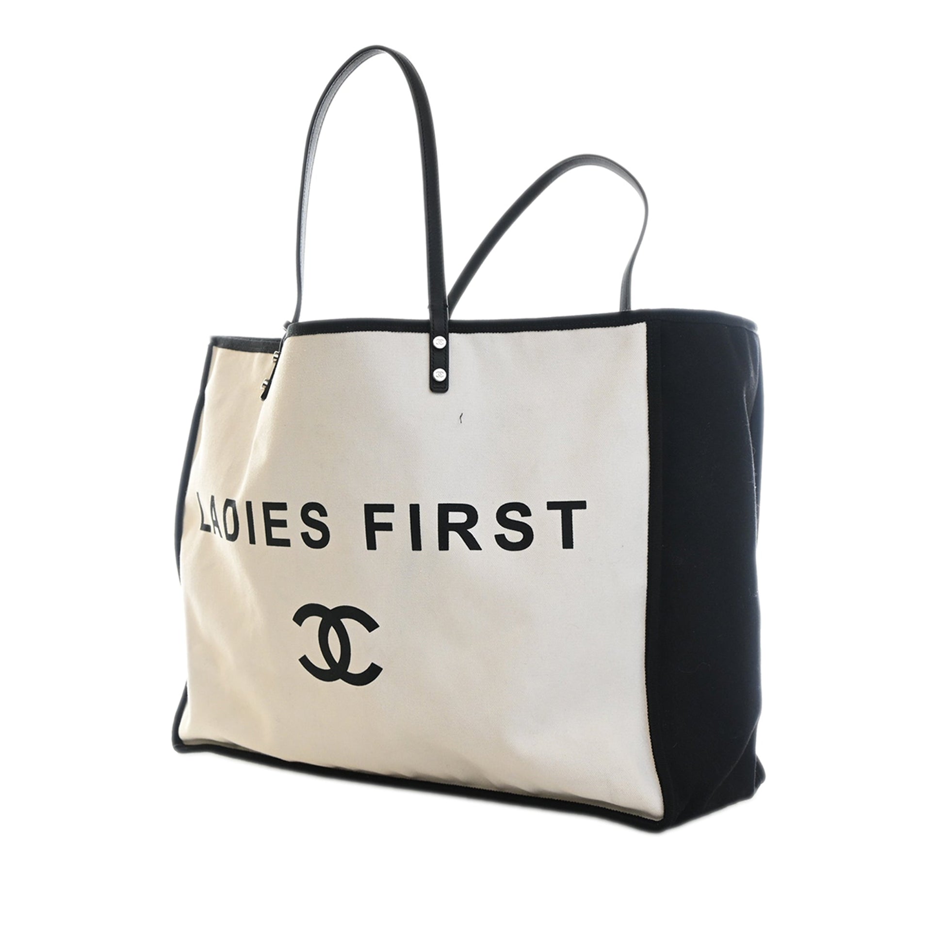 Chanel Bicolor Canvas Ladies First Shopping Tote