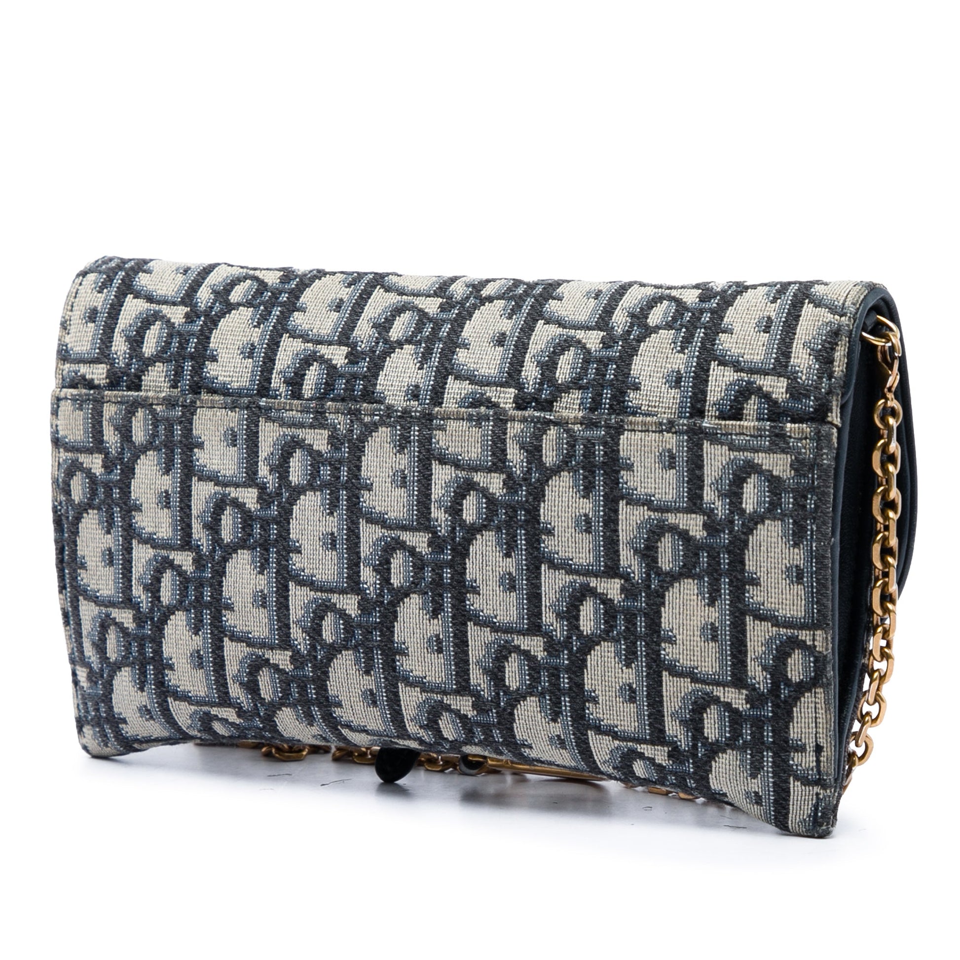Dior Oblique Canvas Saddle Wallet On Chain