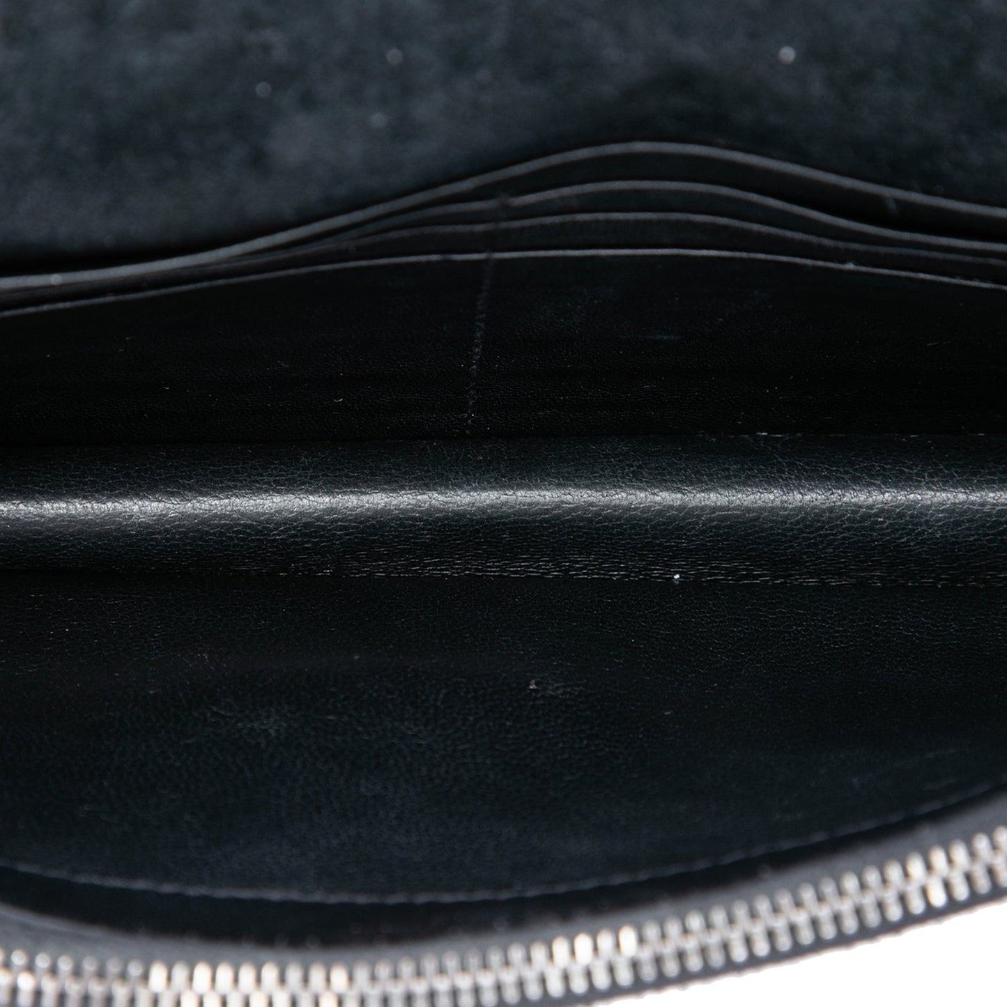 Saint Laurent Metallic Suede Monogram Kate Tassel Wallet on Chain