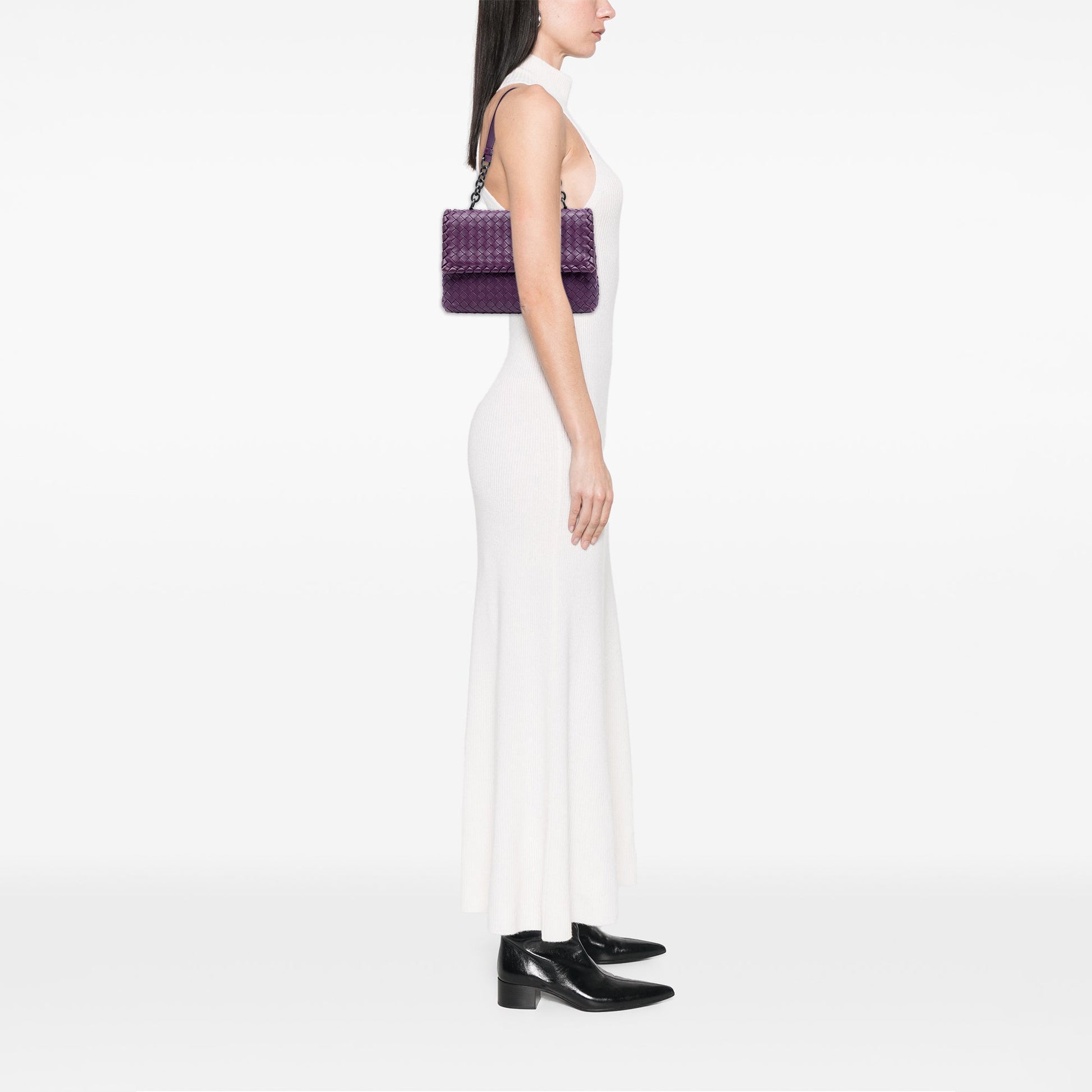 Bottega Veneta Small Nappa Intrecciato Olimpia Shoulder Bag